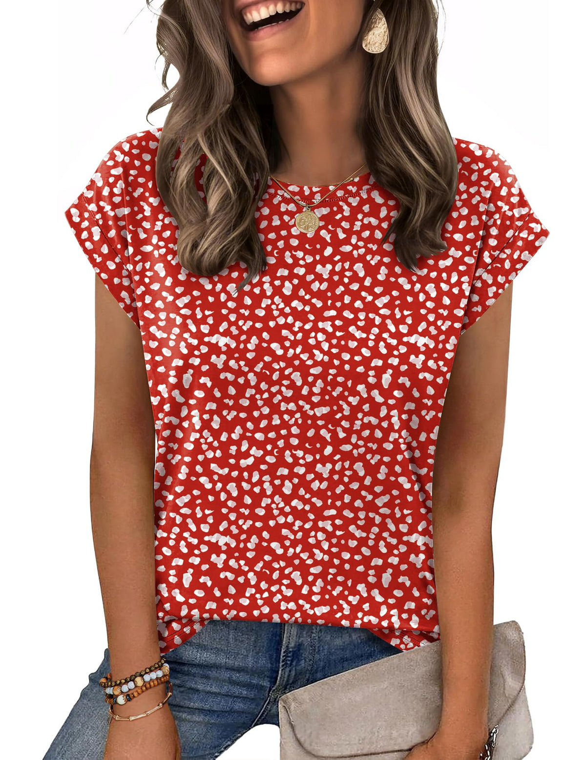 Zeagoo Womens Tops Summer Casual Cap Sleeve Tshirts Shirts Business Blouses Jansha Store