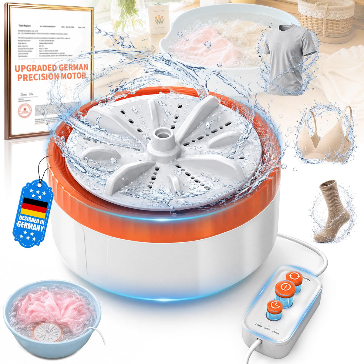 USB Portable Washing Machine | For Clothes & Dishes, Travel, Dorms, RVs Jansha Store