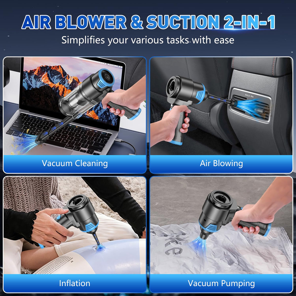 KMM Handheld Car Vacuum Cleaner, Hand Held Vacuum & Air Duster Jansha Store