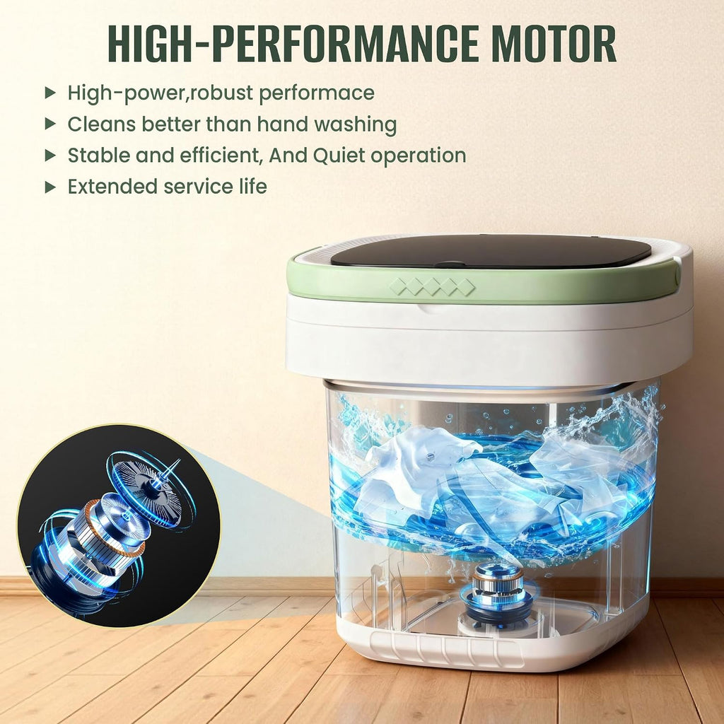 20L Foldable Portable Washing Machine, 45dB Ultra Quiet 3 Modes Mini Washer with Spin Basket, No Installation Compact Washer for Travel RV Dorm Apartment Camping, Baby Clothes Underwear Socks Jansha Store