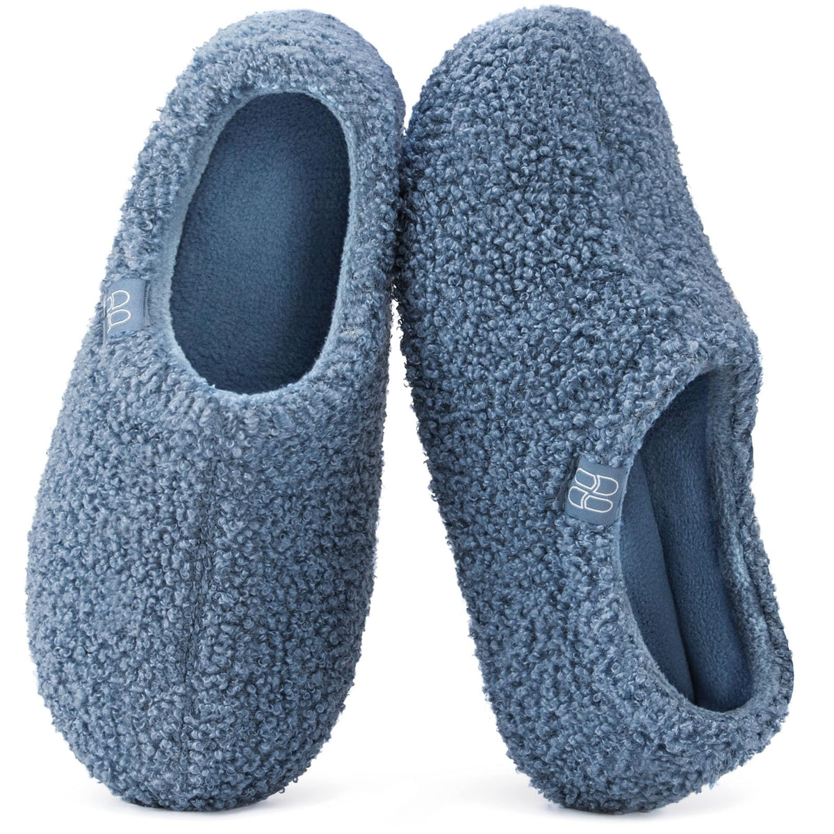 HomeTop Women's Fuzzy Curly Fur Fleece Lining Memory Foam Loafer Slippers Jansha Store