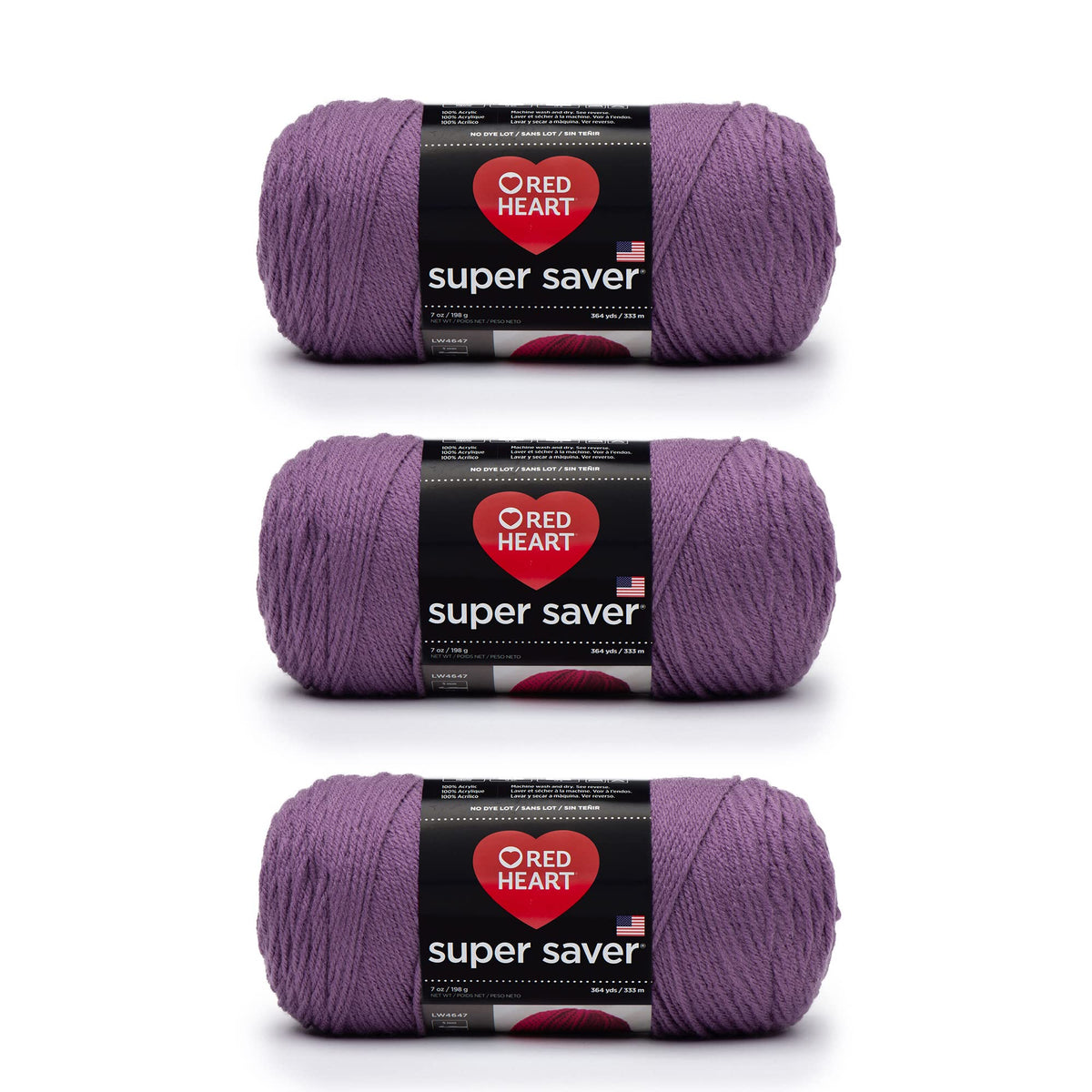 Red Heart Super Saver Yarn for Crocheting & Knitting, Medium Thyme, 3-Pack Jansha Store