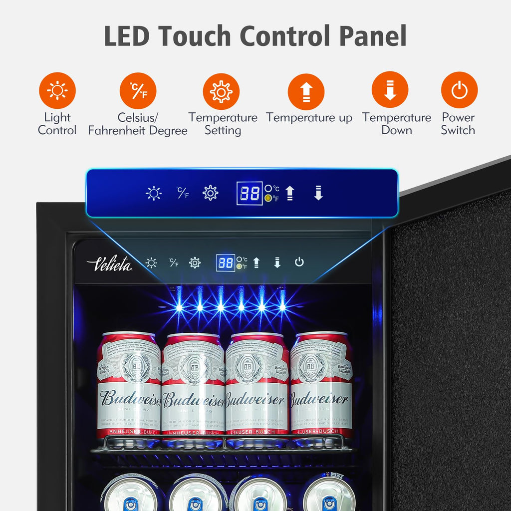 24 Inch Upgraded Dual Zone Wine and Beverage Refrigerator Cooler Jansha Store