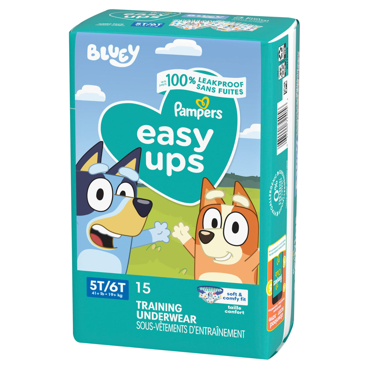 Easy Ups Girls & Boys Potty Training Pants, Size 7 (5T-6T), 84 Count, Bluey Absorbent Pull Up Training Underwear, Up to 100% Leakproof Day and Night, Hypoallergenic Jansha Store