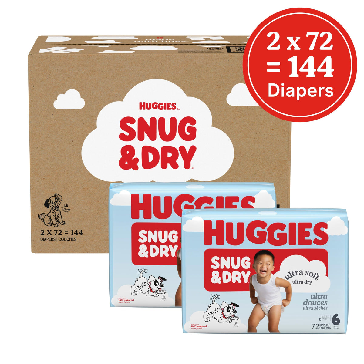 Huggies Snug & Dry Diapers Size 1, 44 Count Jansha Store