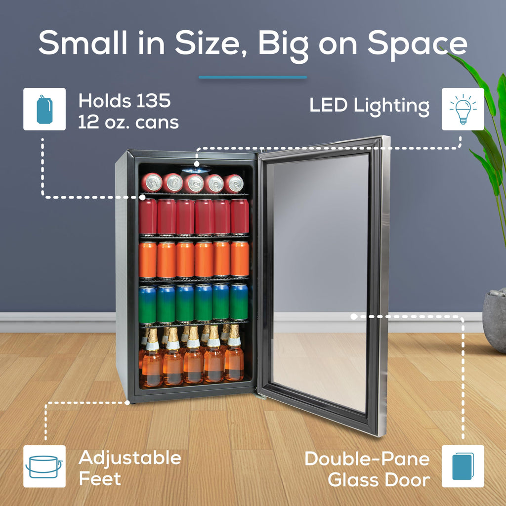 Igloo 3.2 Cu.Ft. Mini Fridge with Freezer - Single Door Compact Refrigerator with Glass Shelves for Homes, Dorms & Offices- Keep Snacks, Drinks & Frozen Foods Cool with Temperature Control Mini Fridge Jansha Store