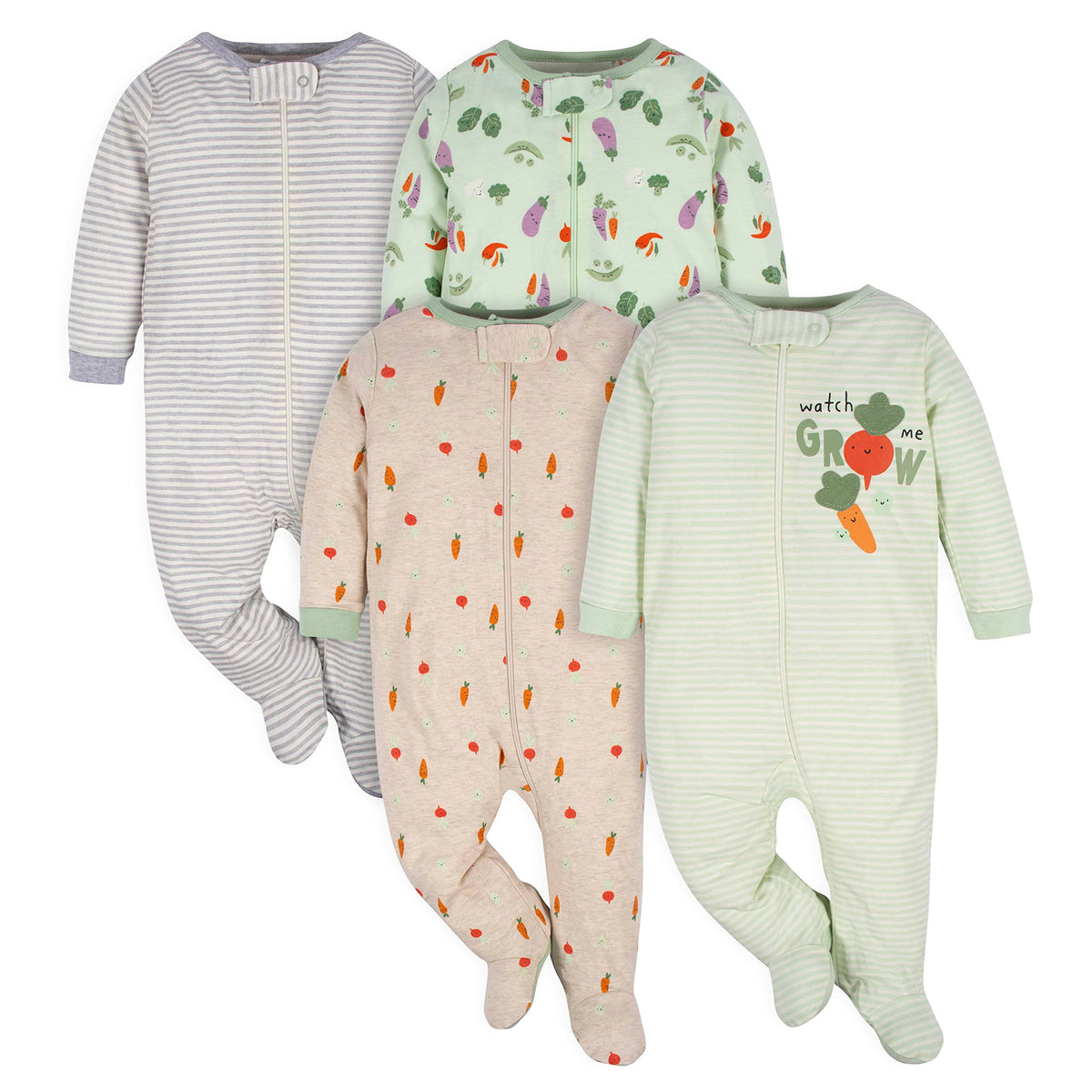 Gerber Baby Girls 4-Pack Sleep 'N Play Footie Jansha Store