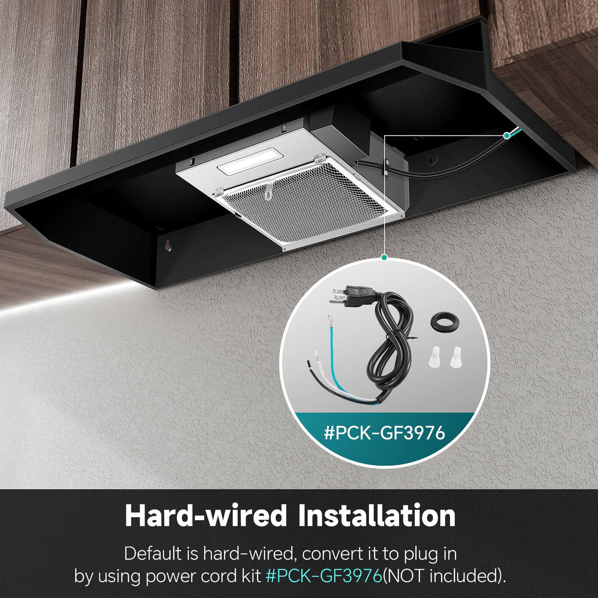 SNDOAS Range Hood 30 inch Under Cabinet, Ducted/Ductless Convertible Kitchen Hood, Stainless Steel Vent Hood with LED Light,Under Cabinet Hood with 2 Speed Exhaust Fan,Black Jansha Store
