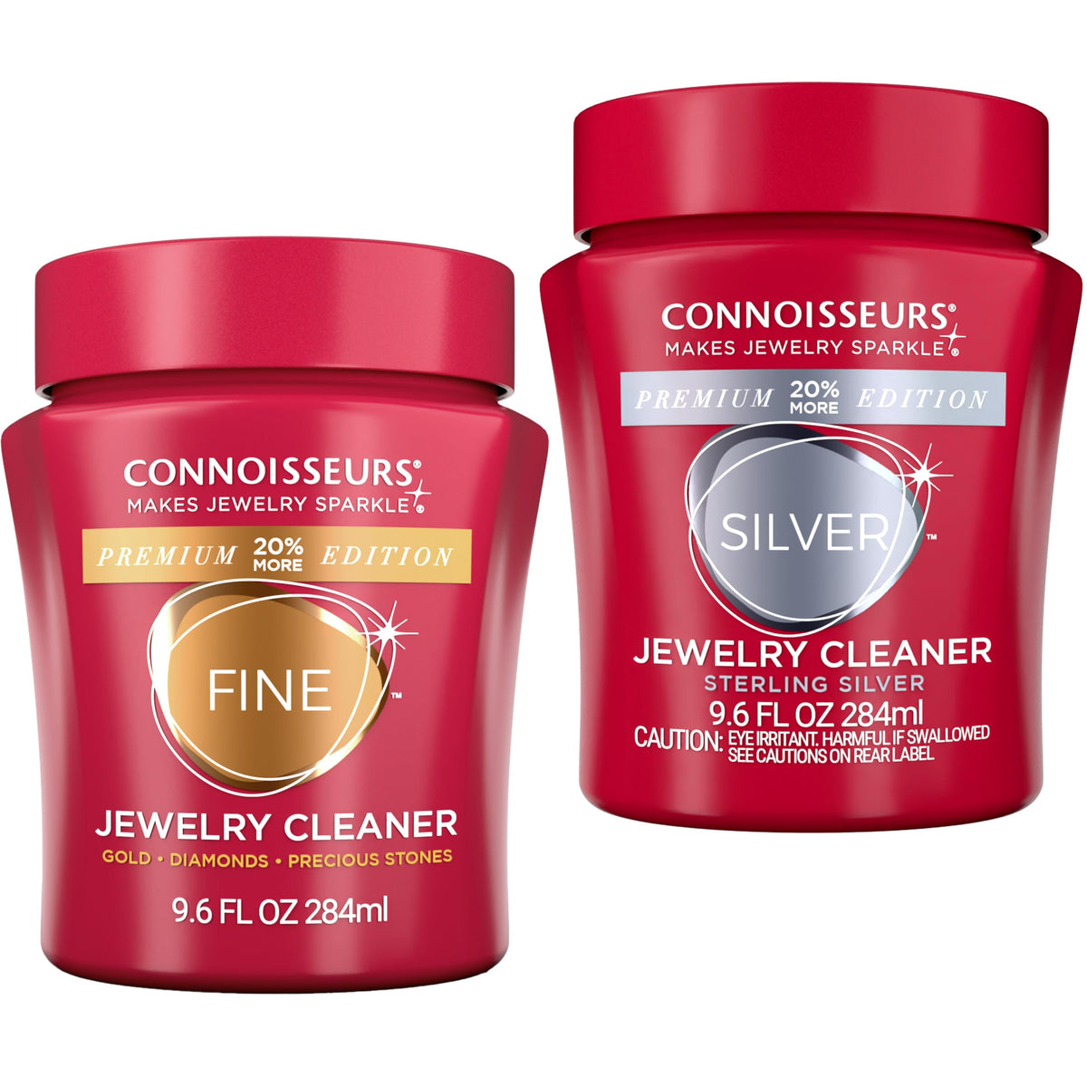 CONNOISSEURS Premium Edition Jewelry Cleaner, Value Size 9.6oz - Pick from Fine, Silver or Delicate Jewelry Cleaner Jansha Store