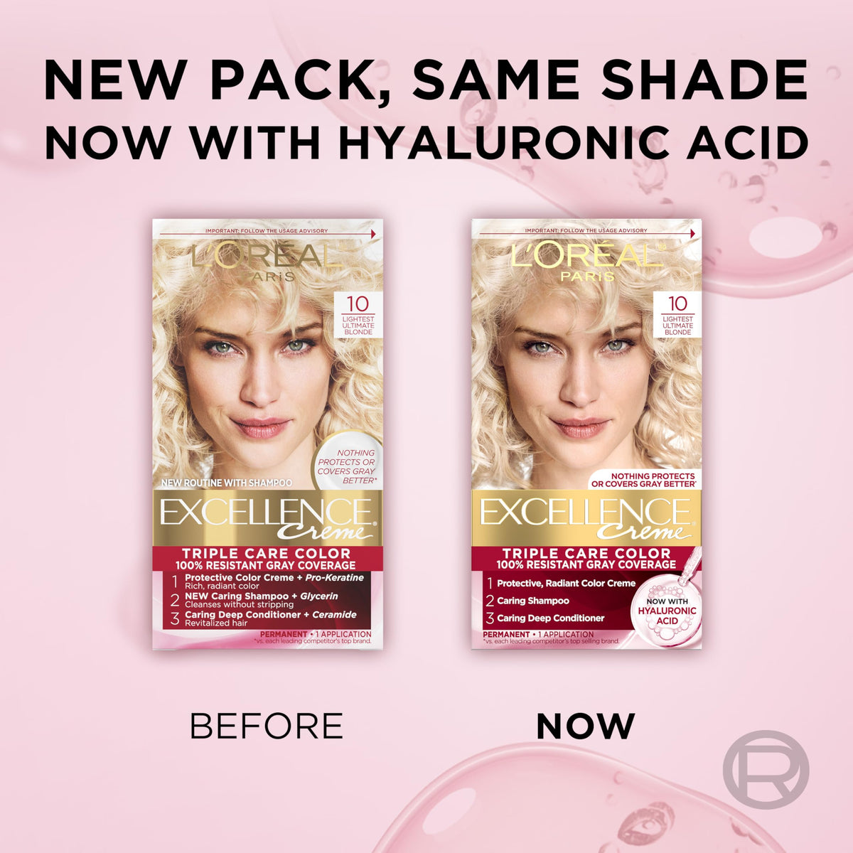 L'Oreal Paris Excellence Crème Permanent Hair Dye, Triple Care Hair Color with Hyaluronic Acid for 100% Gray Coverage, 4 Dark Brown, 1 Kit (Packaging May Vary) Jansha Store