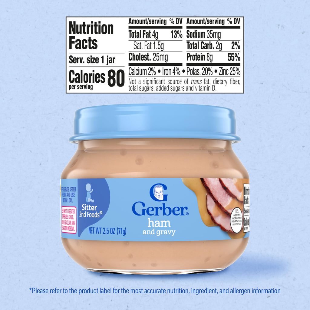 Gerber Stage 2 Chicken and Gravy Baby Food, 2.5 Oz, 10 Pack Jansha Store