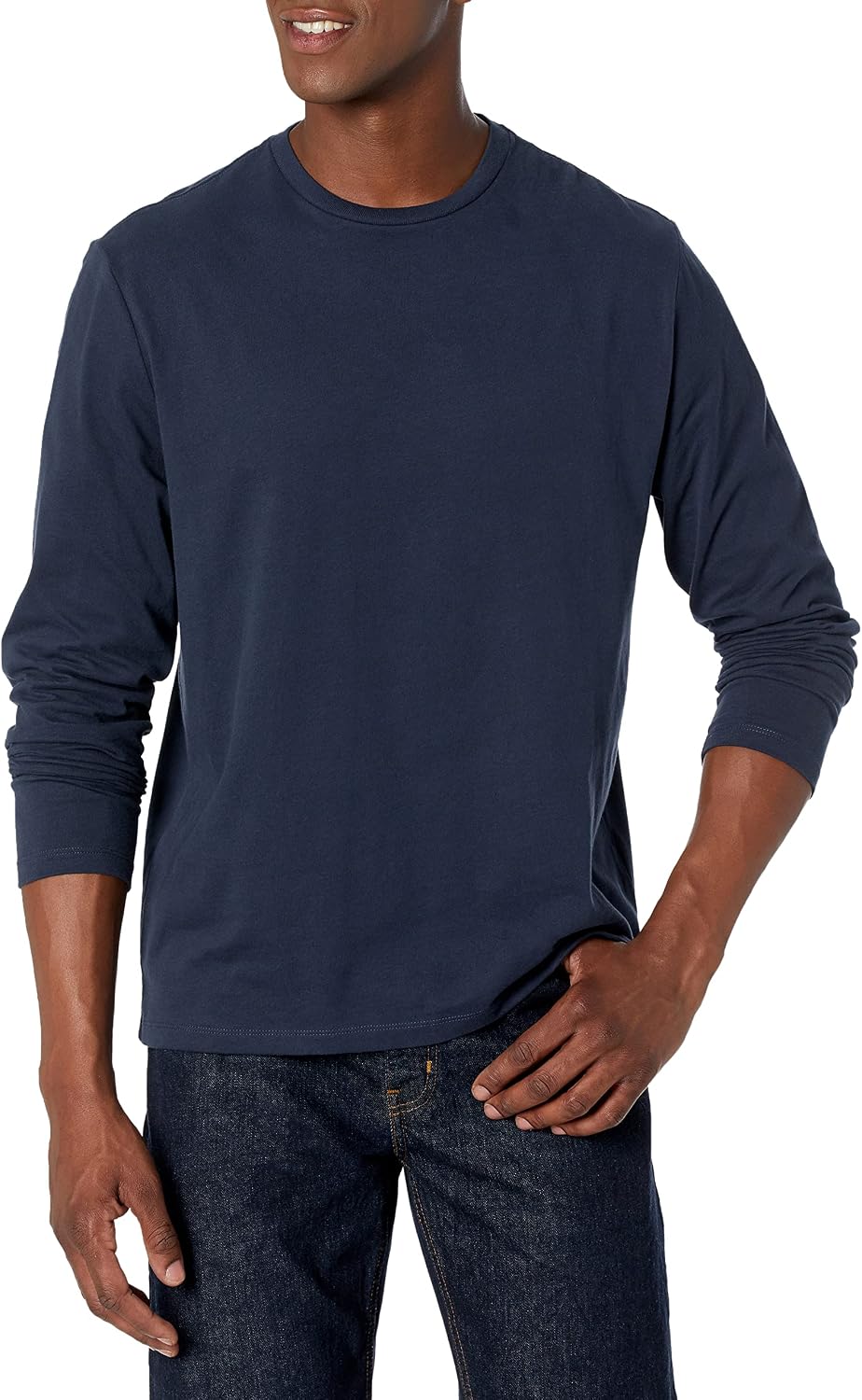 Amazon Essentials Men's Regular-Fit Crewneck Long-Sleeve T-Shirt, Casual Cotton Jersey Jansha Store