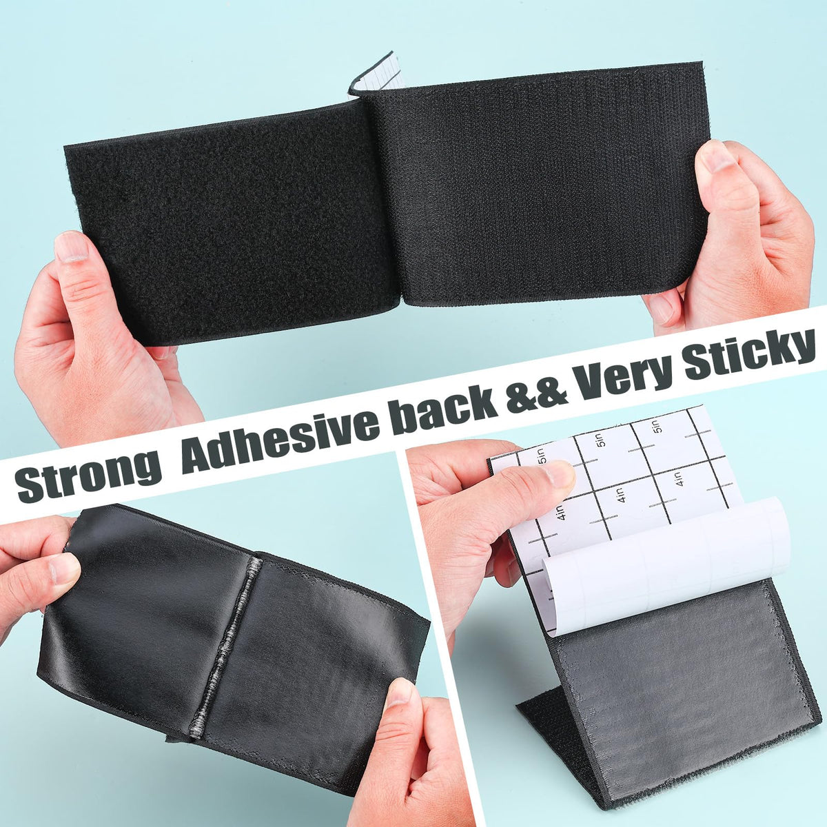Navona 30Ft x 1 Inch Heavy Duty Hook and Loop Strips with Adhesive, Black Jansha Store