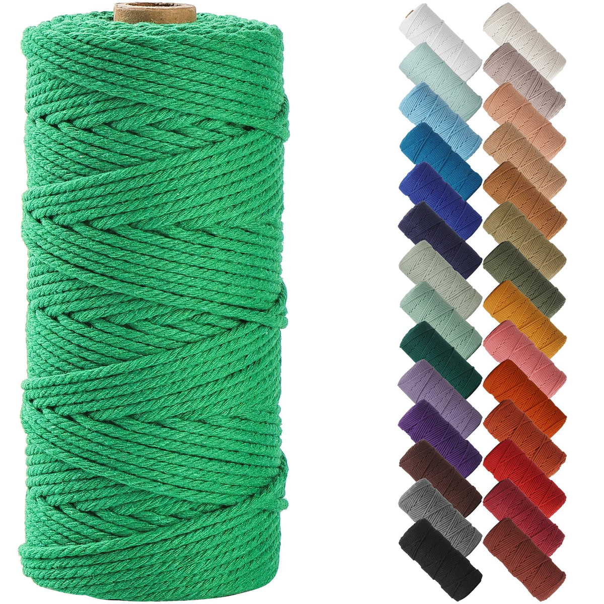 NOANTA Baby Blue Macrame Cord 3mm x 109yards, Cotton Rope Macrame Yarn Jansha Store