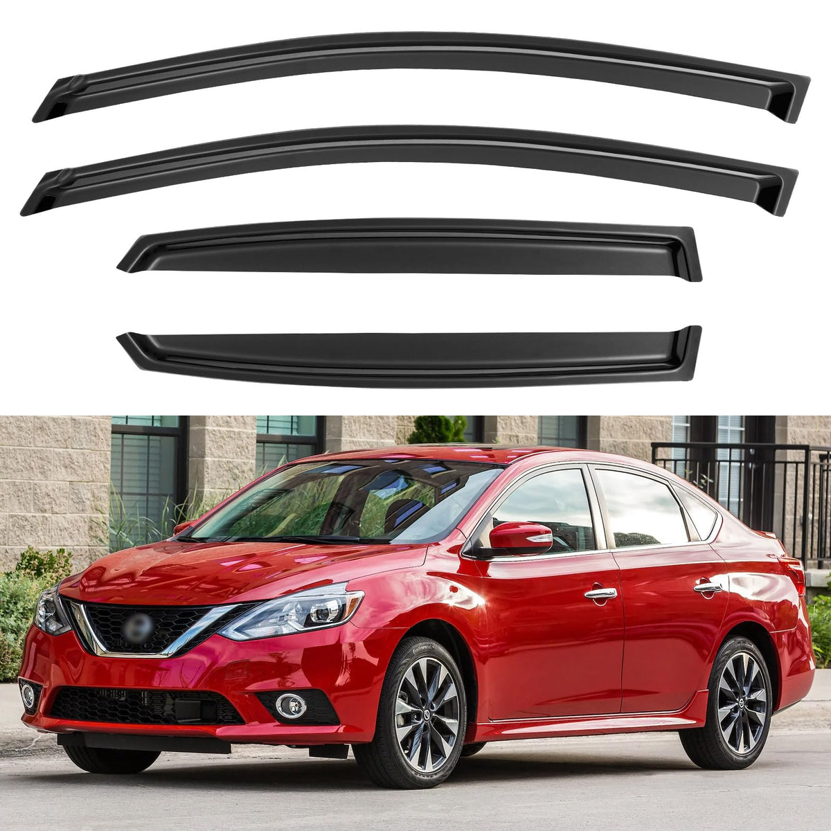 Window Visors Rain Guards for 2015-2026 Ford F150 Crew/SuperCrew Cab Jansha Store