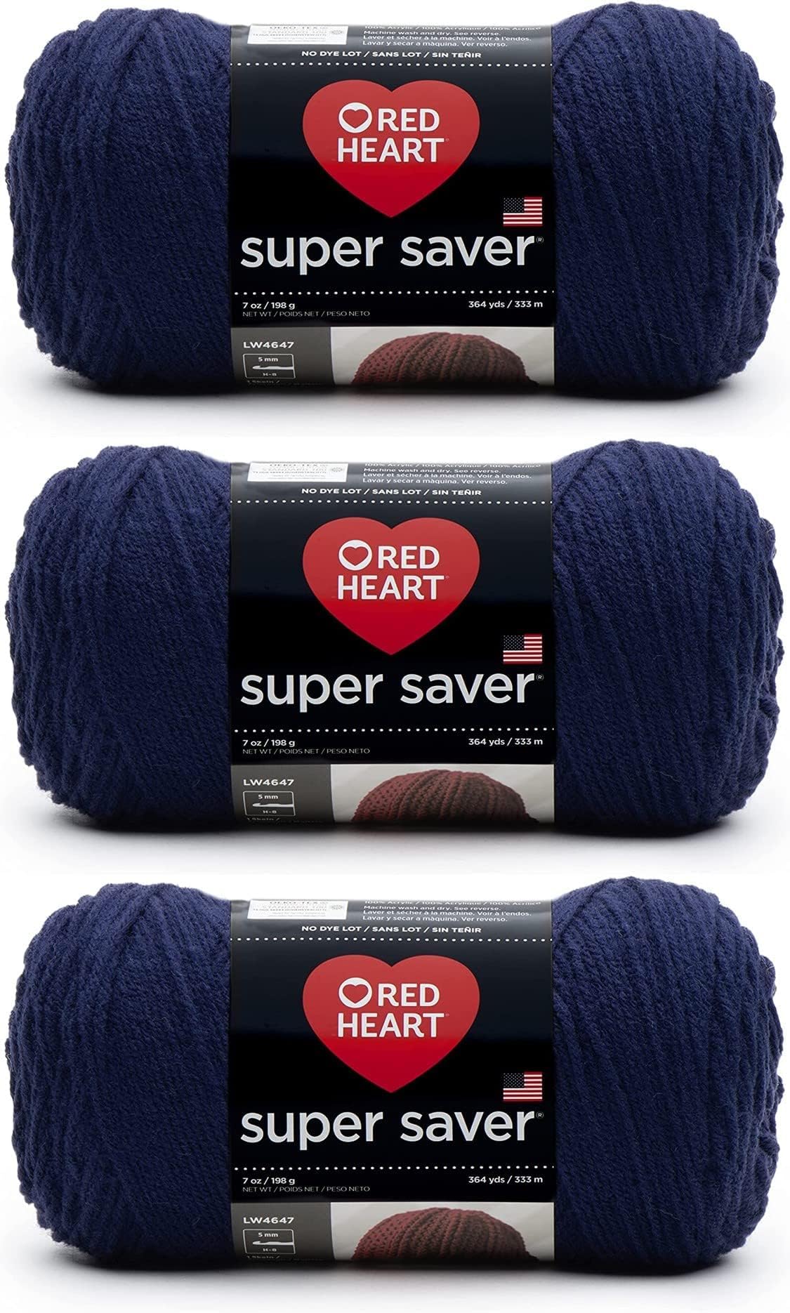 Red Heart Super Saver Yarn for Crocheting & Knitting, Medium Thyme, 3-Pack Jansha Store