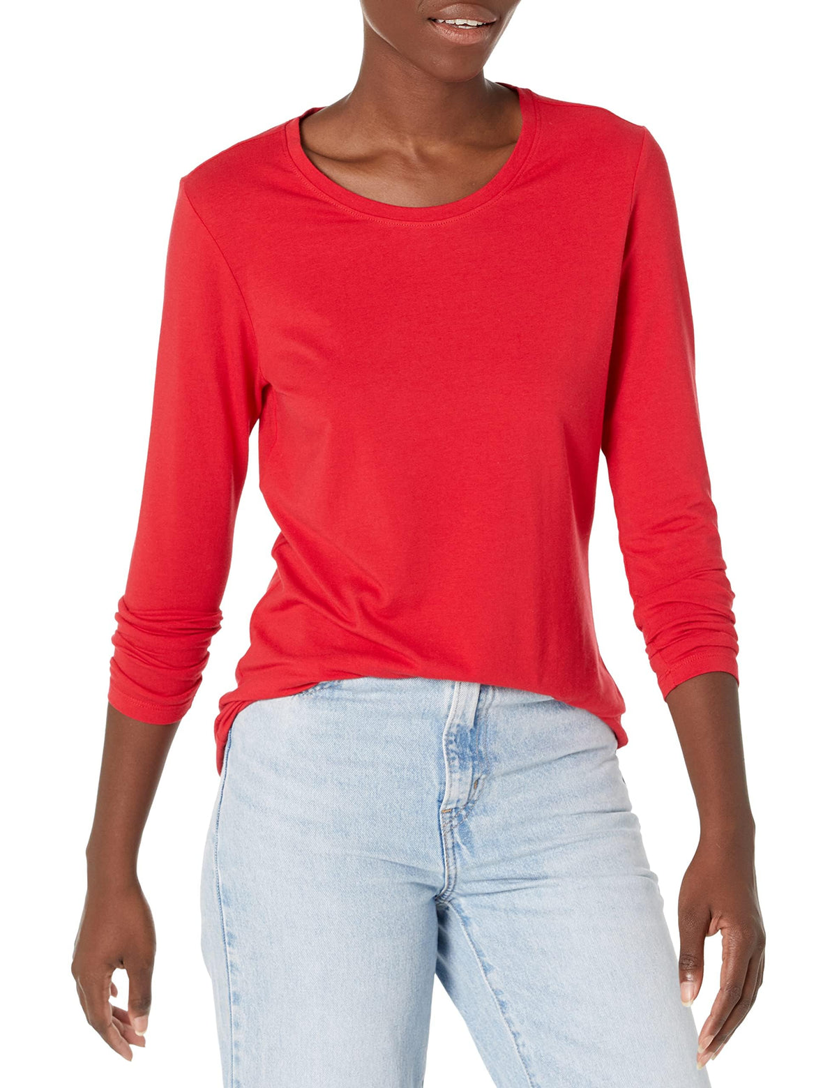 Amazon Essentials Women's Regular-Fit Long-Sleeve Crewneck T-Shirt Jansha Store