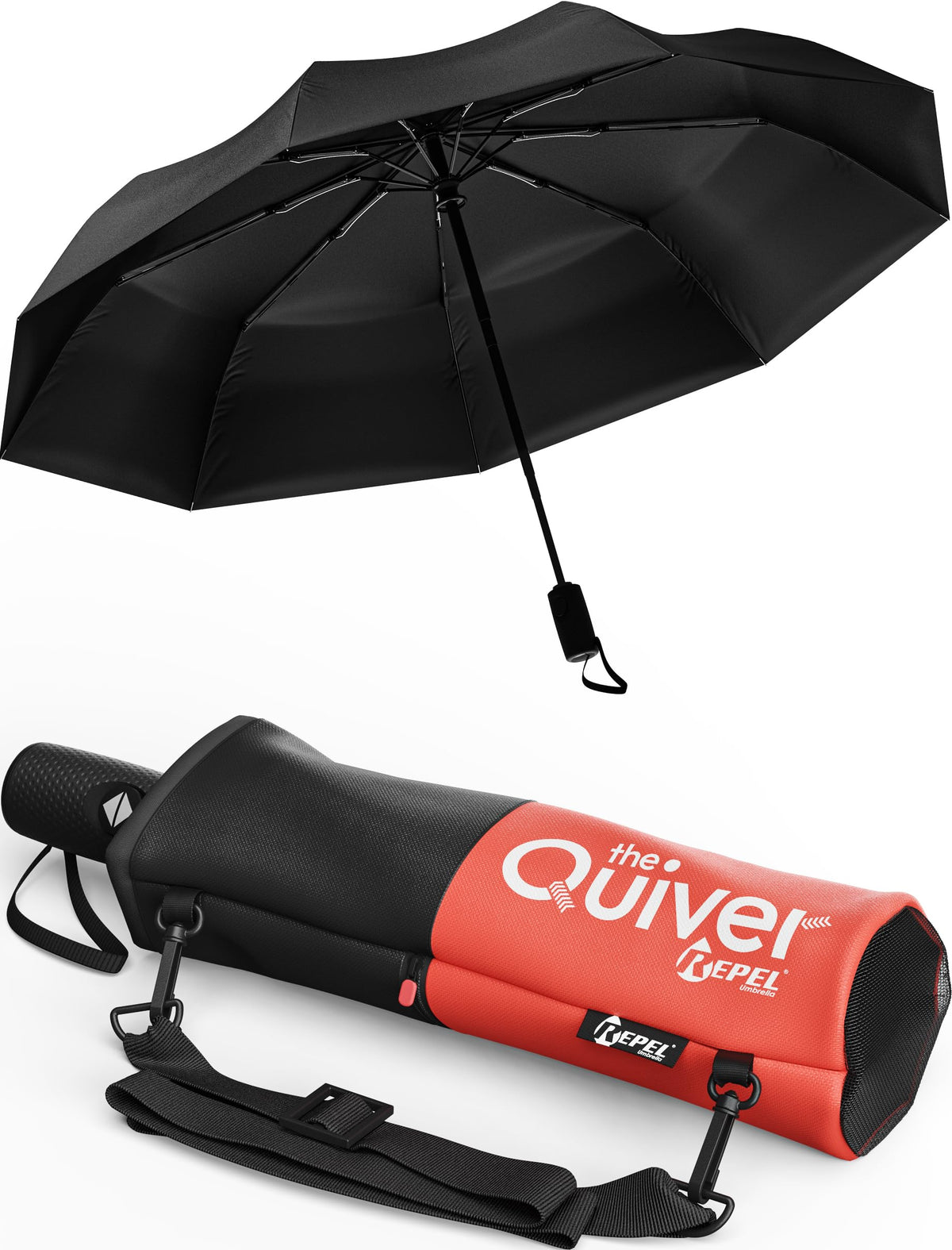Windproof Travel Umbrella - Compact & Withstands Winds up to 100MPH, Strongest Premium Auto Folding Umbrella for Rain and Sun - Durable, Light & Portable for Women & Men, Fits Backpack & Cars Jansha Store