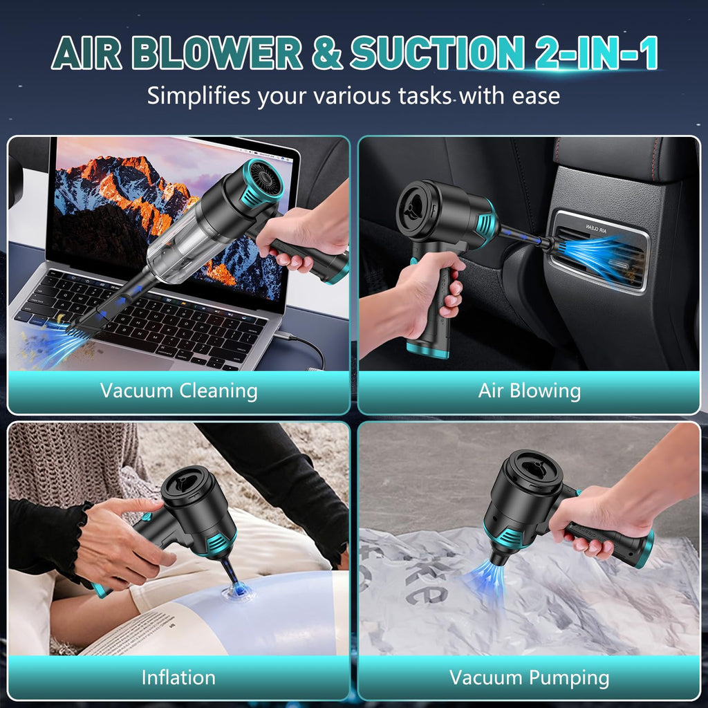 KMM Handheld Car Vacuum Cleaner, Hand Held Vacuum & Air Duster Jansha Store