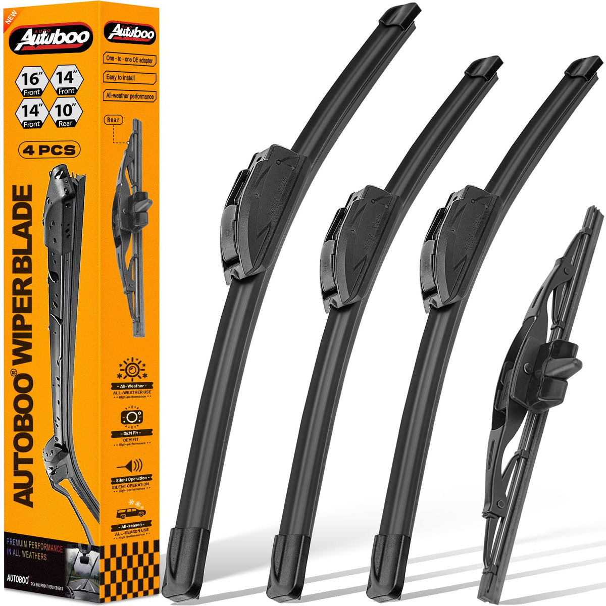 AUTOBOO Windshield Wiper Blade Replacement for Toyota RAV4 Mazda 5 Jansha Store