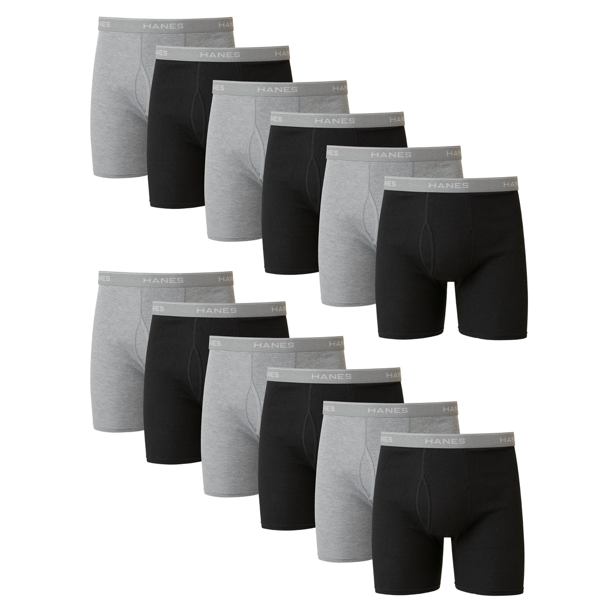 Hanes mens Underwear Boxer Briefs Pack, Cool & Breathable Cotton Moisture-wicking Underwear for Men, No Ride Up Jansha Store