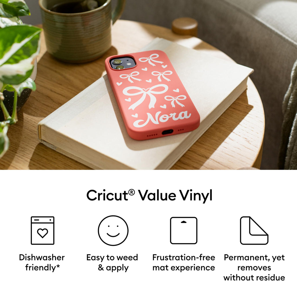Cricut® Value Permanent Vinyl, White (12 in x 10 ft) Jansha Store
