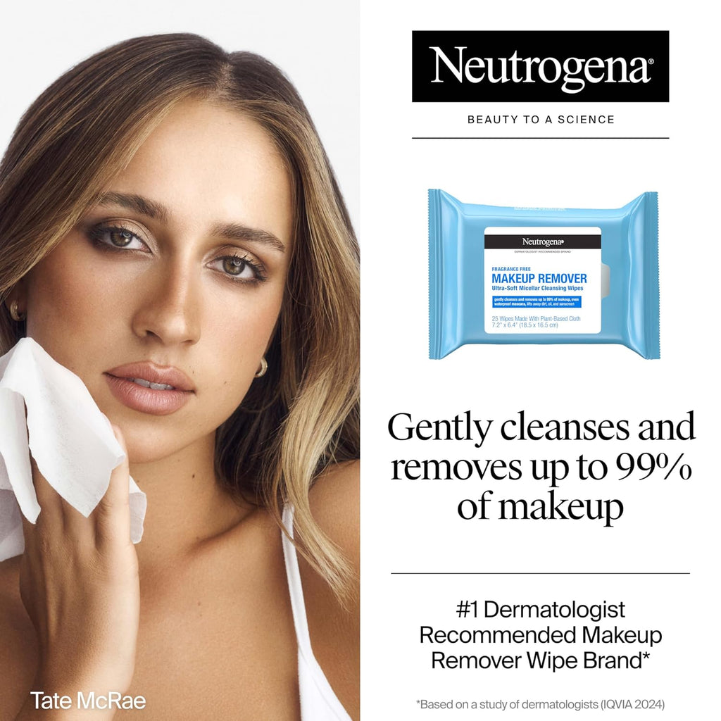 Neutrogena Fragrance-Free Makeup Remover Wipes Singles, Individually Wrapped Face Towelettes, Gently Remove Dirt, Oil, Waterproof Mascara & Makeup, Alcohol-Free Daily Face Wipes, 20 ct (Pack of 12) Jansha Store