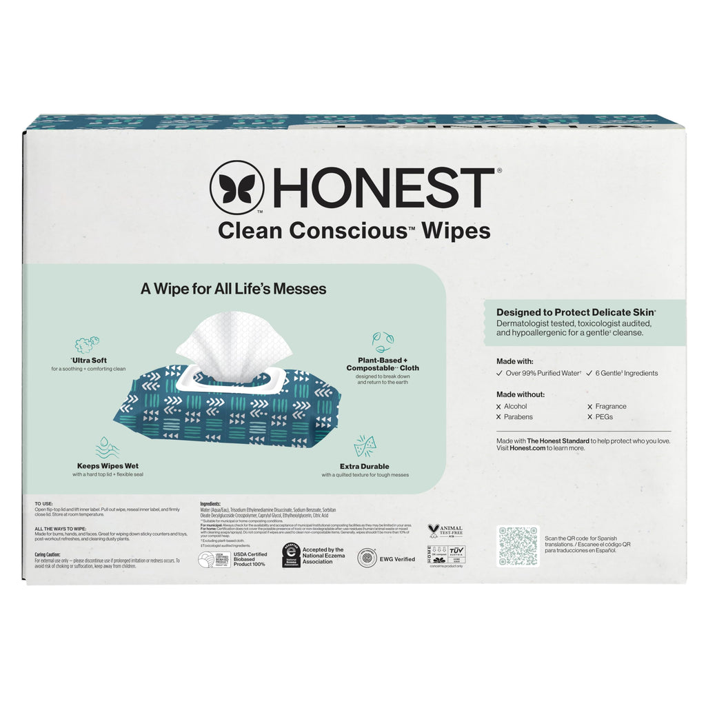 The Honest Company Multi-Use Baby Wipes, Pattern Play, 720 Count Jansha Store