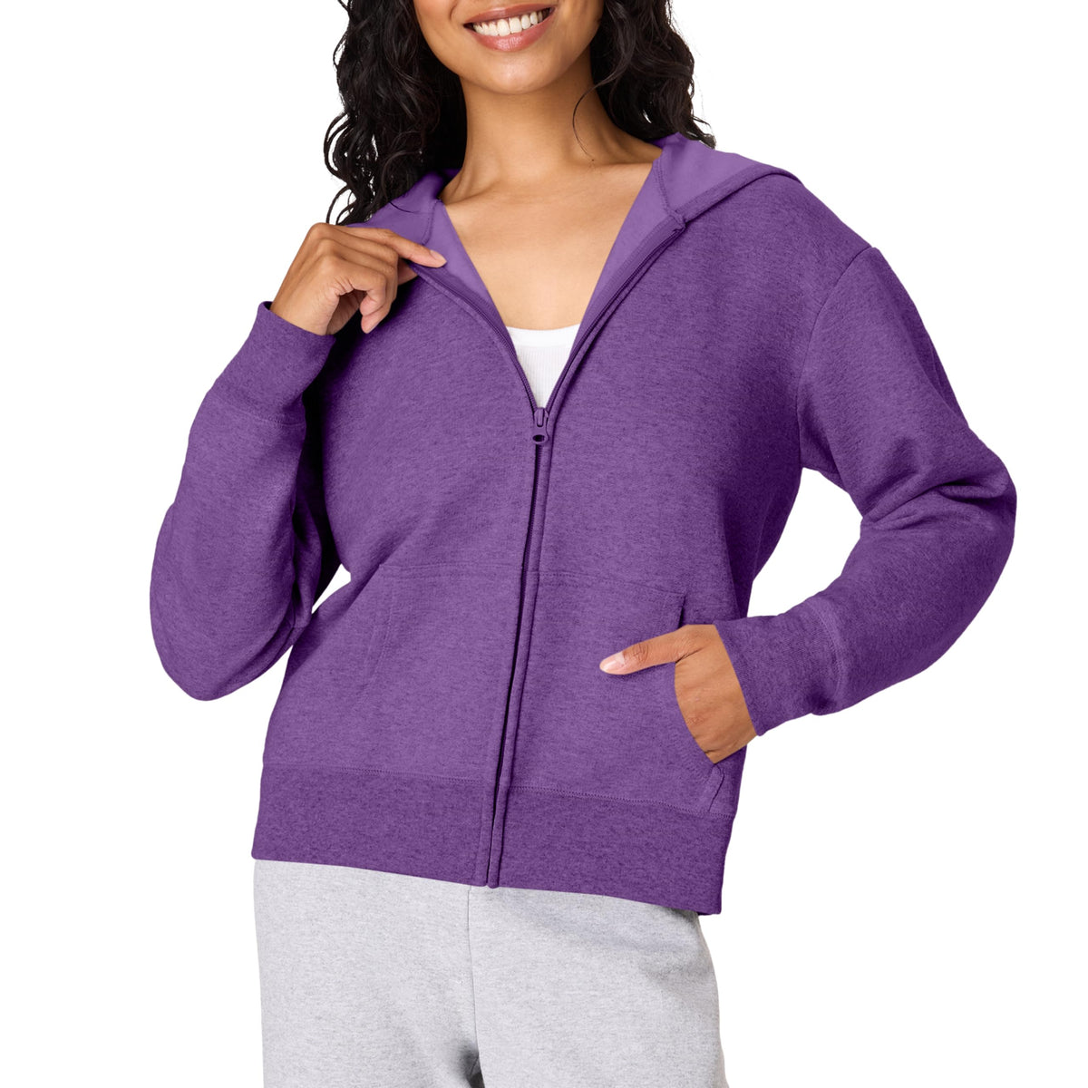 Hanes Women's EcoSmart Fleece Sweatshirt for Women, Soft Midweight - Full-Zip Hoodie, Sweatshirt, or 1/4 Zip Jansha Store