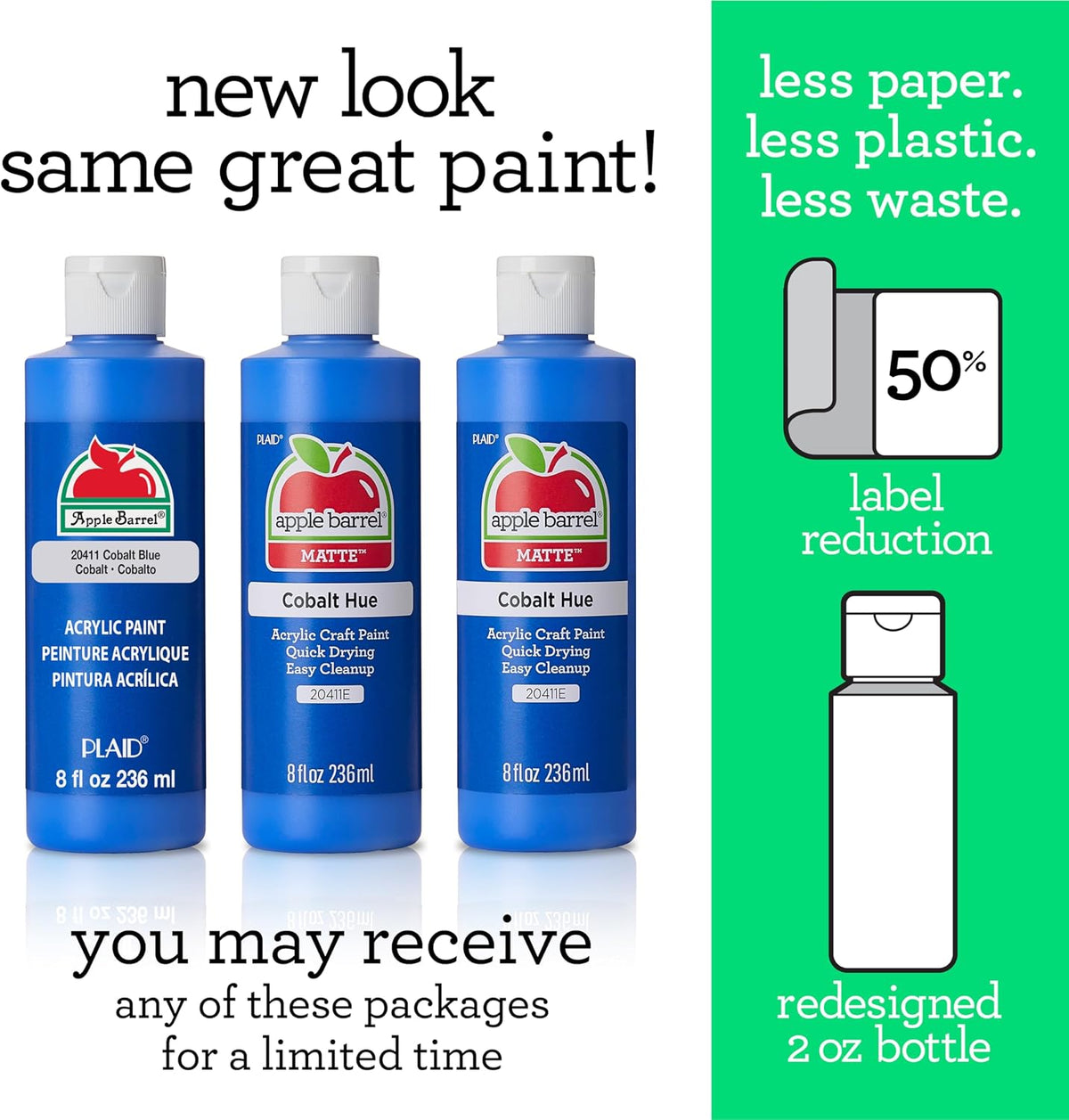 Apple Barrel Acrylic Paint in Assorted Colors (8 Ounce), 20403 White Jansha Store