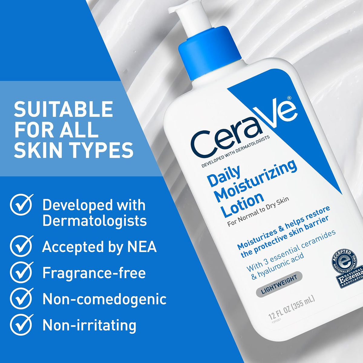 CeraVe Daily Moisturizing Lotion, Face and Body Lotion, Skin care, 19oz Jansha Store
