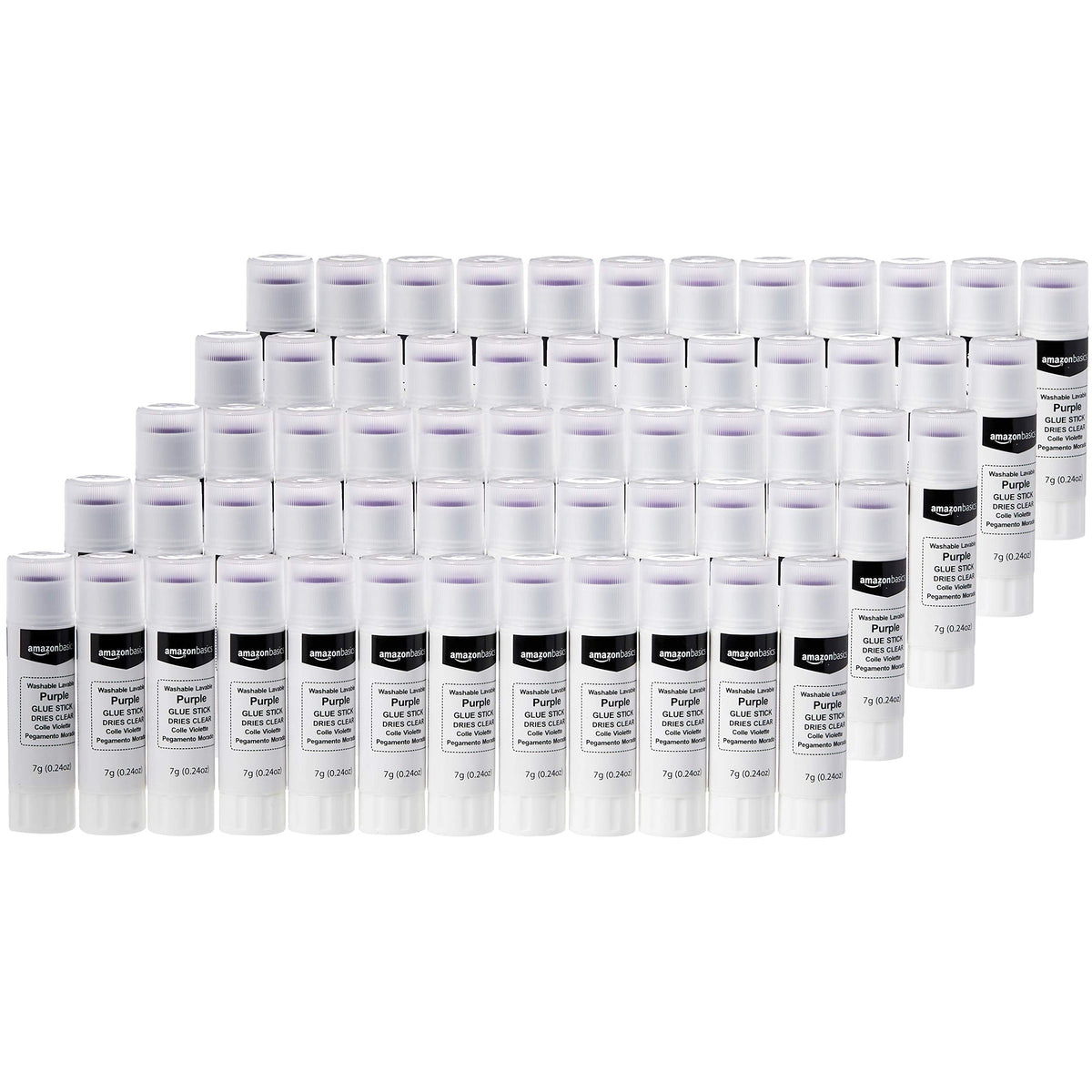 Amazon Basics Purple Washable School Glue Sticks for Classroom Supplies and Crafting, Dries Clear, 0.24-oz Stick, 30-Pack Jansha Store