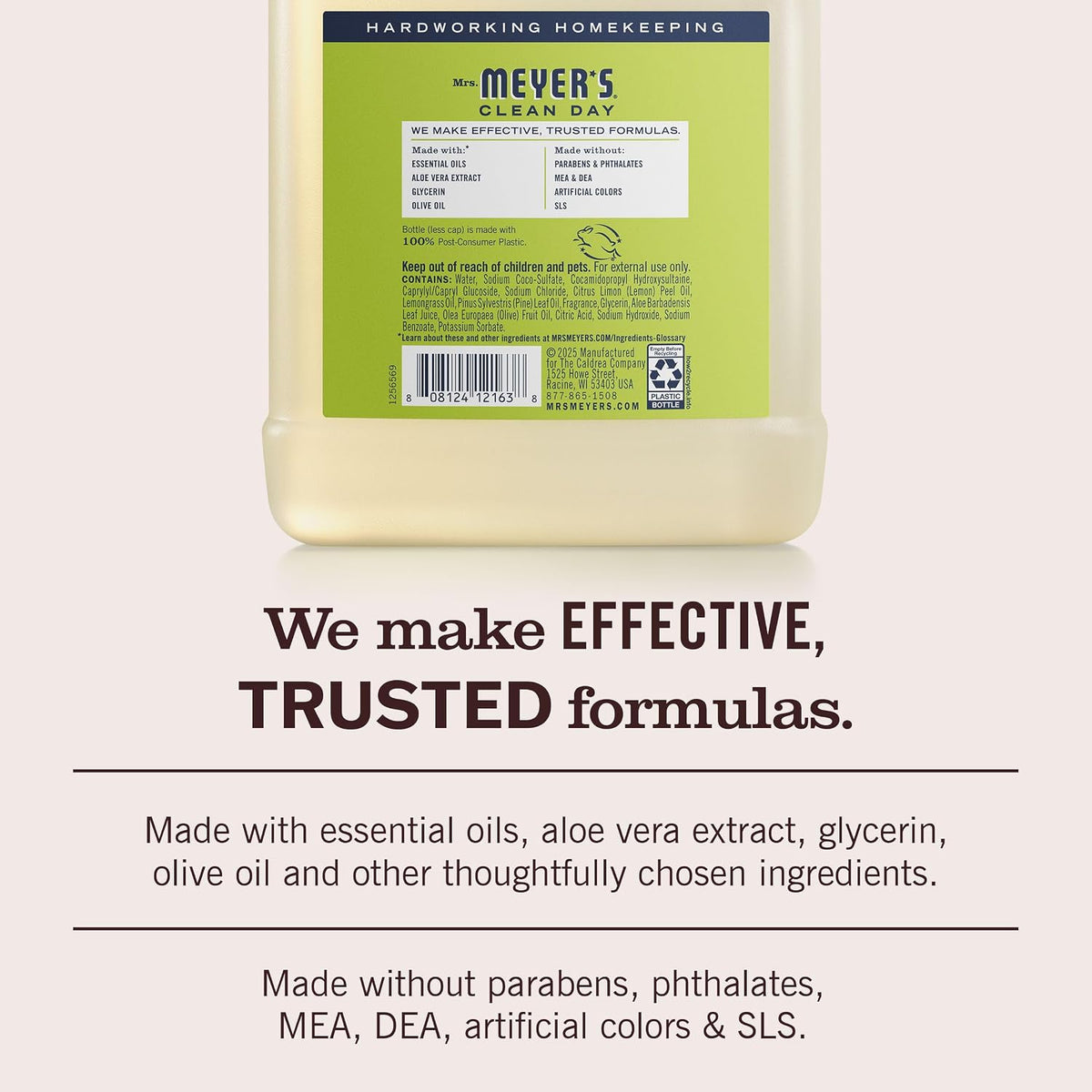 MRS. MEYER'S CLEAN DAY Hand Soap Refill, Lemon Verbena Scent, 33 Fl Oz Bottle Jansha Store