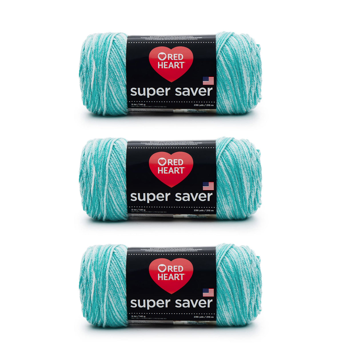 Red Heart Super Saver Yarn for Crocheting & Knitting, Medium Thyme, 3-Pack Jansha Store