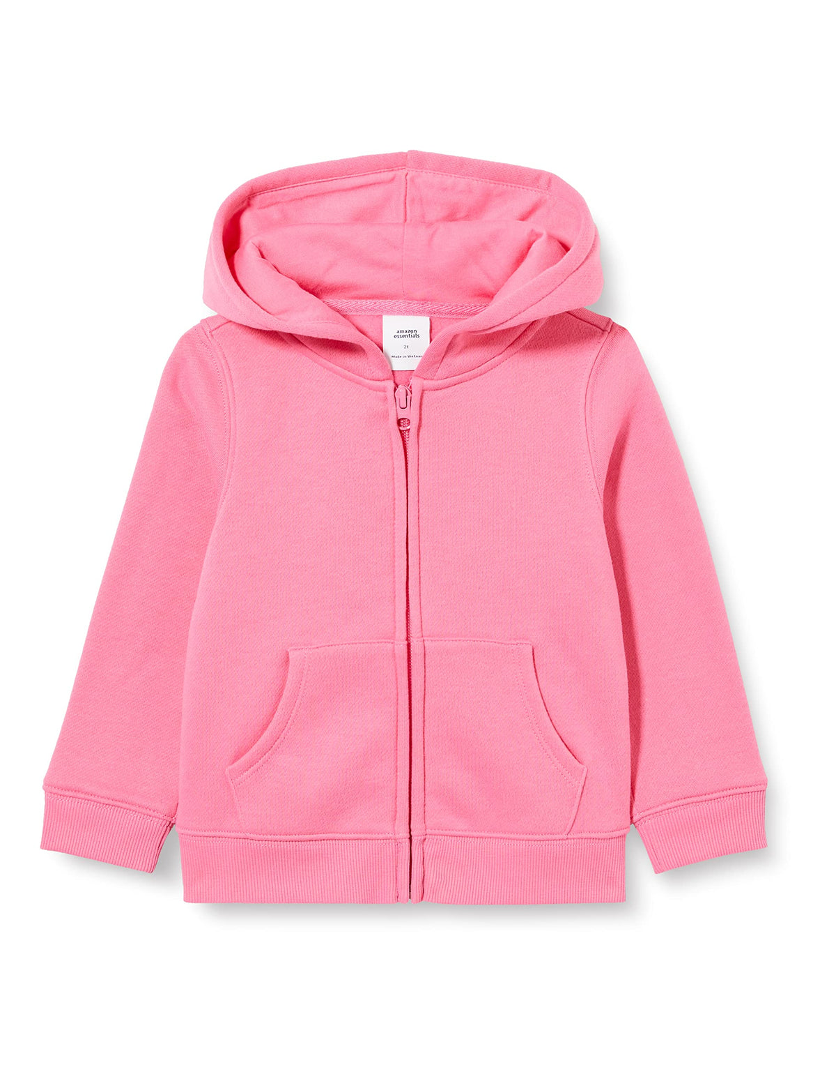 Amazon Essentials Girls and Toddlers' Fleece Zip-Up Hooded Sweatshirt with Lined Hood and Rib Knit Detail Jansha Store