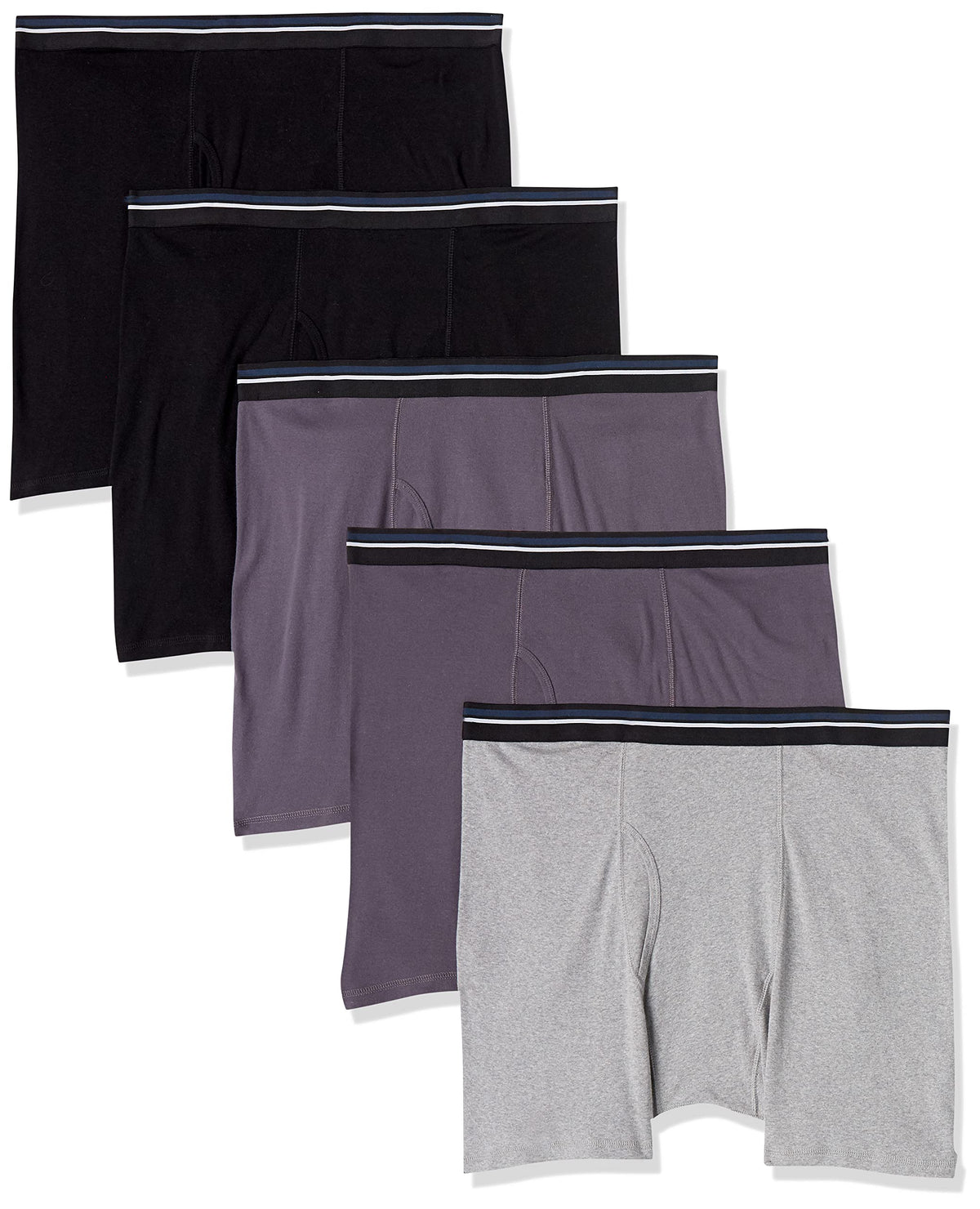 Amazon Essentials Men's Breathable Cotton Boxer Briefs, Tag-Free, Pack of 5 Jansha Store