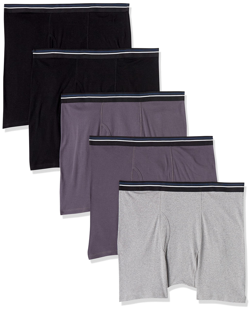 Amazon Essentials Men's Breathable Cotton Boxer Briefs, Tag-Free, Pack of 5 Jansha Store
