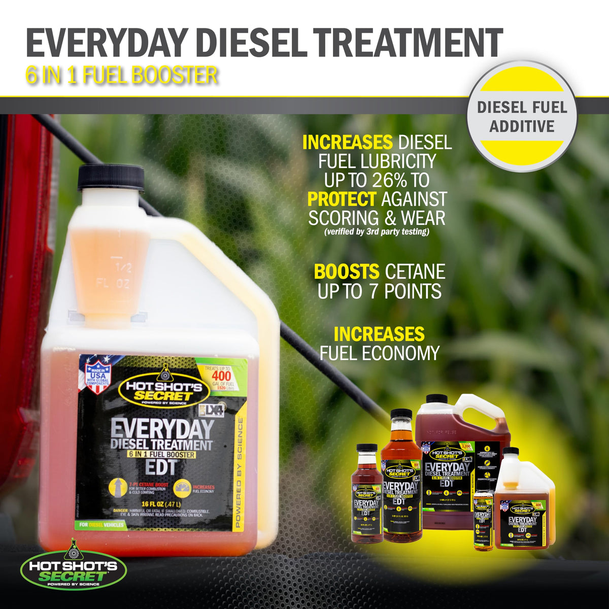 Hot Shot's Secret Everyday Diesel Treatment EDT, 16 oz Jansha Store