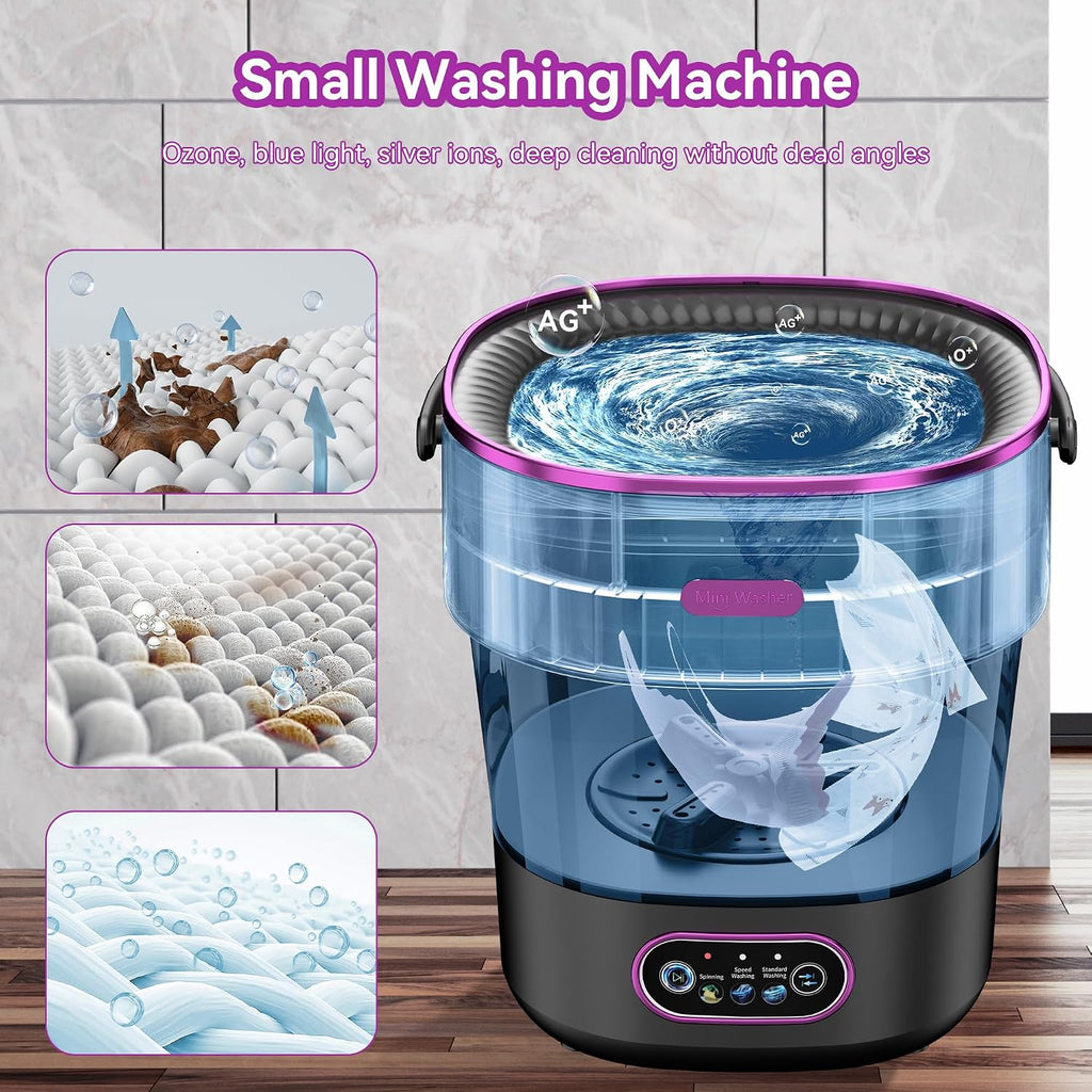 JUJOJB Portable Washing Machine, Folding 20L Mini Washer and Spin-Dryer Jansha Store