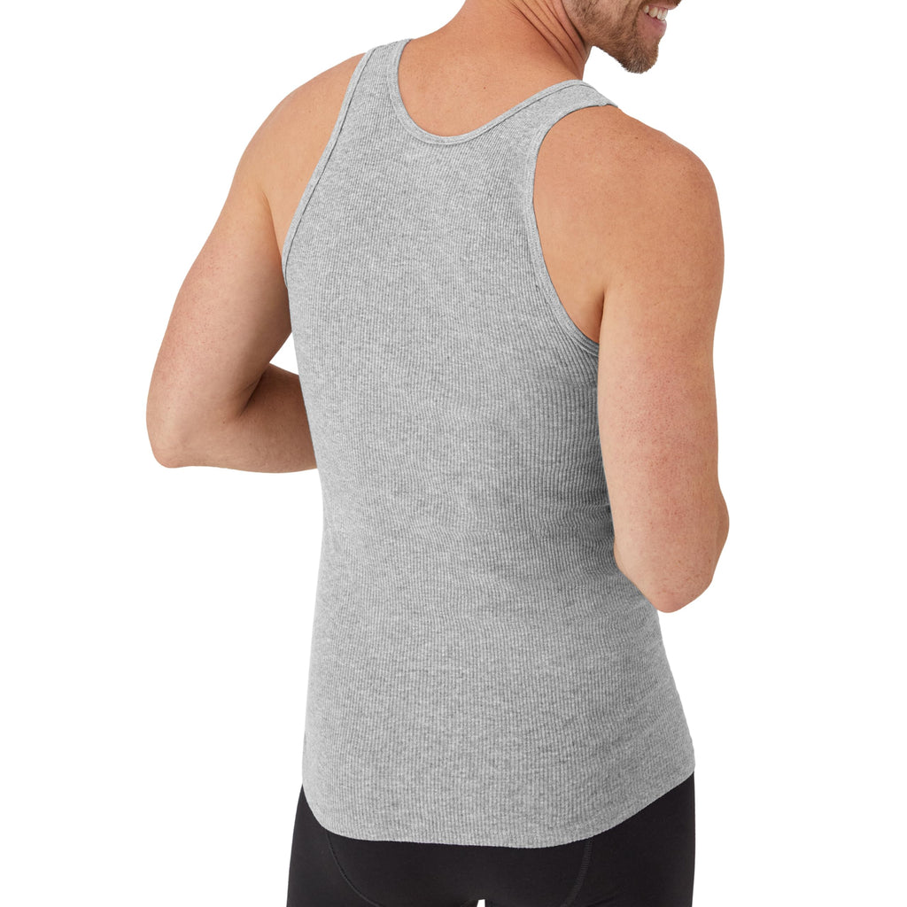 Hanes Men's Tank Undershirt Pack, Cotton Tank Undershirt, Moisture-Wicking, Breathable, White or Grey/Black, Multi-Pack Jansha Store