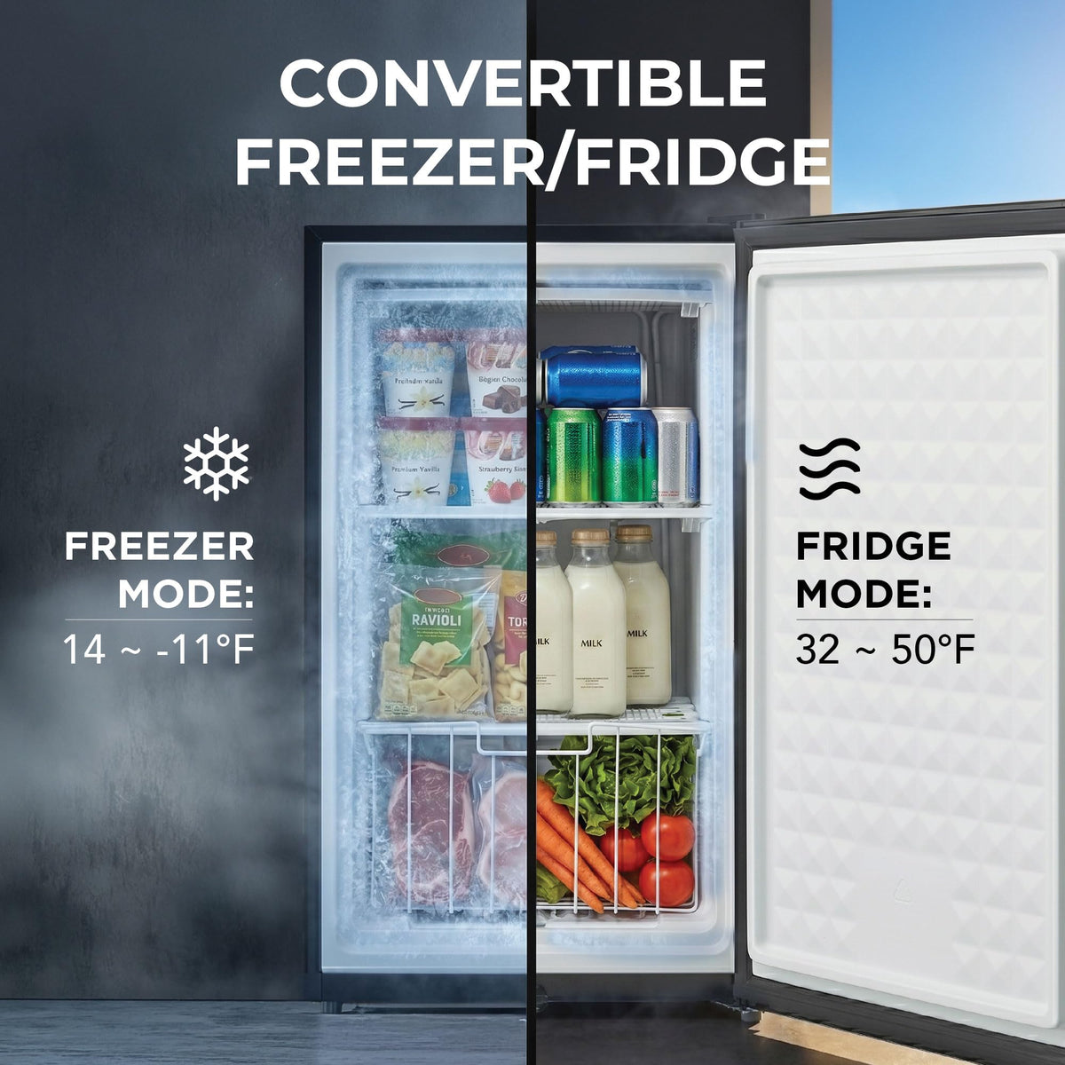 Whynter Upright Mini Freezer, 1.1 Cu Ft, Silver, CUF-112SS Jansha Store