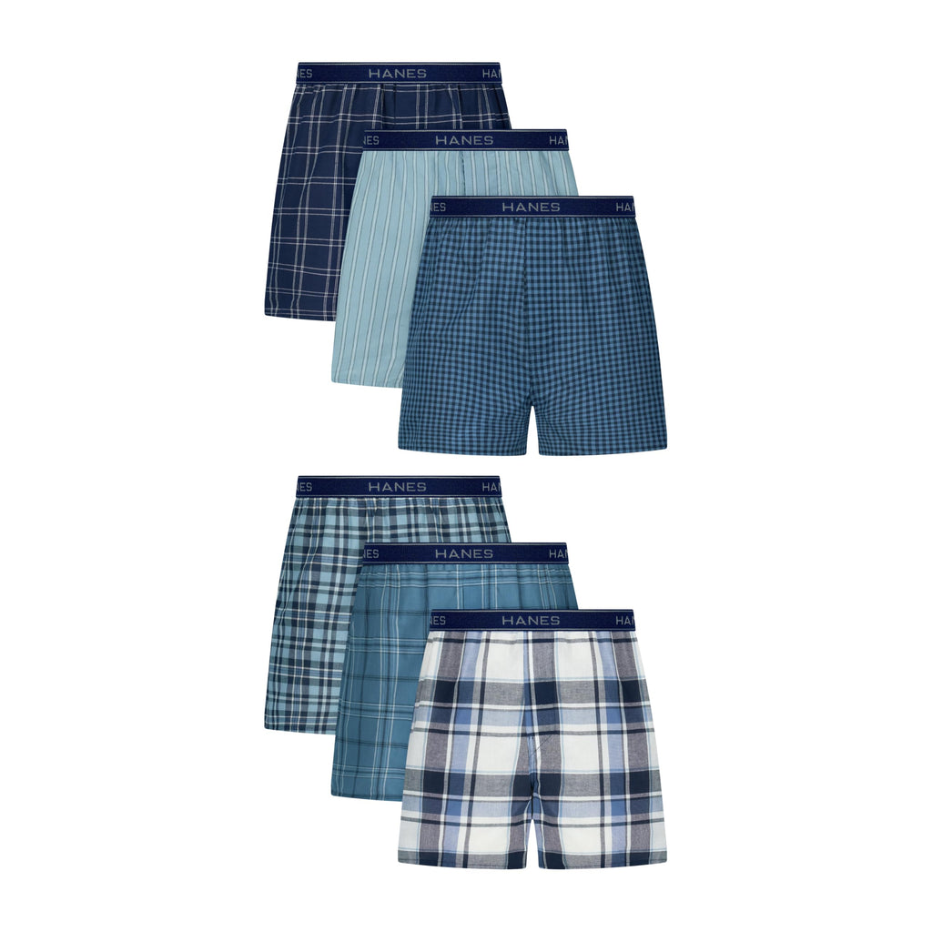 Hanes Men's Underwear Boxers Pack, Cool & Breathable Cotton Underwear, Moisture-Wicking Boxers for Men Jansha Store