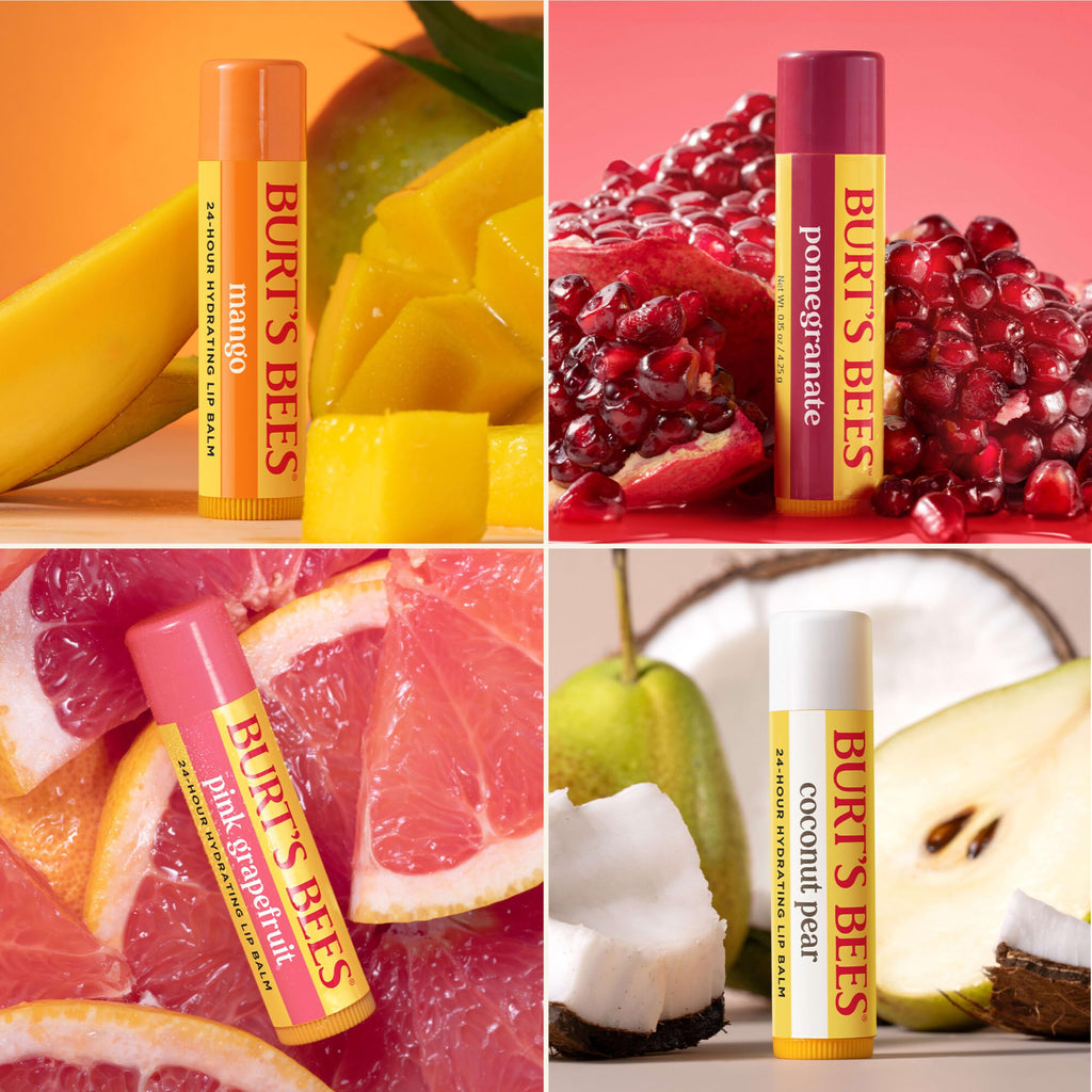 Burt's Bees Lip Balm, Pomegranate, 0.15 oz., 4 Tubes Jansha Store