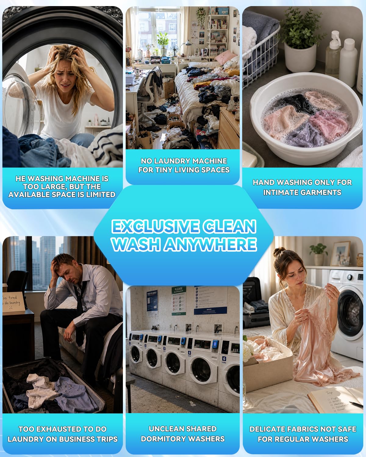USB Portable Washing Machine | For Clothes & Dishes, Travel, Dorms, RVs Jansha Store