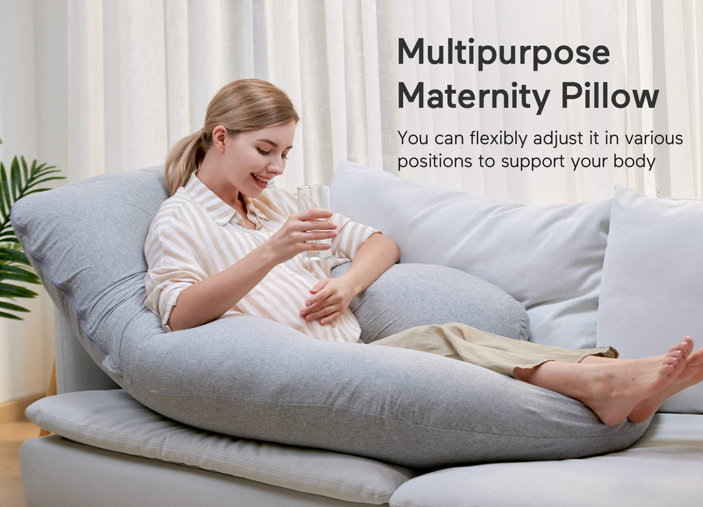 Momcozy Pregnancy Pillow for Sleeping - U Shaped Full Body Maternity Pillow Jansha Store