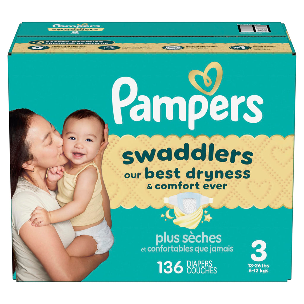 Swaddlers Diapers, Size 4 (15-34 lbs), 150 Count, Fragrance Free, Hypoallergenic, Absorbent, Pediatrician Recommended, Skin Safe Jansha Store