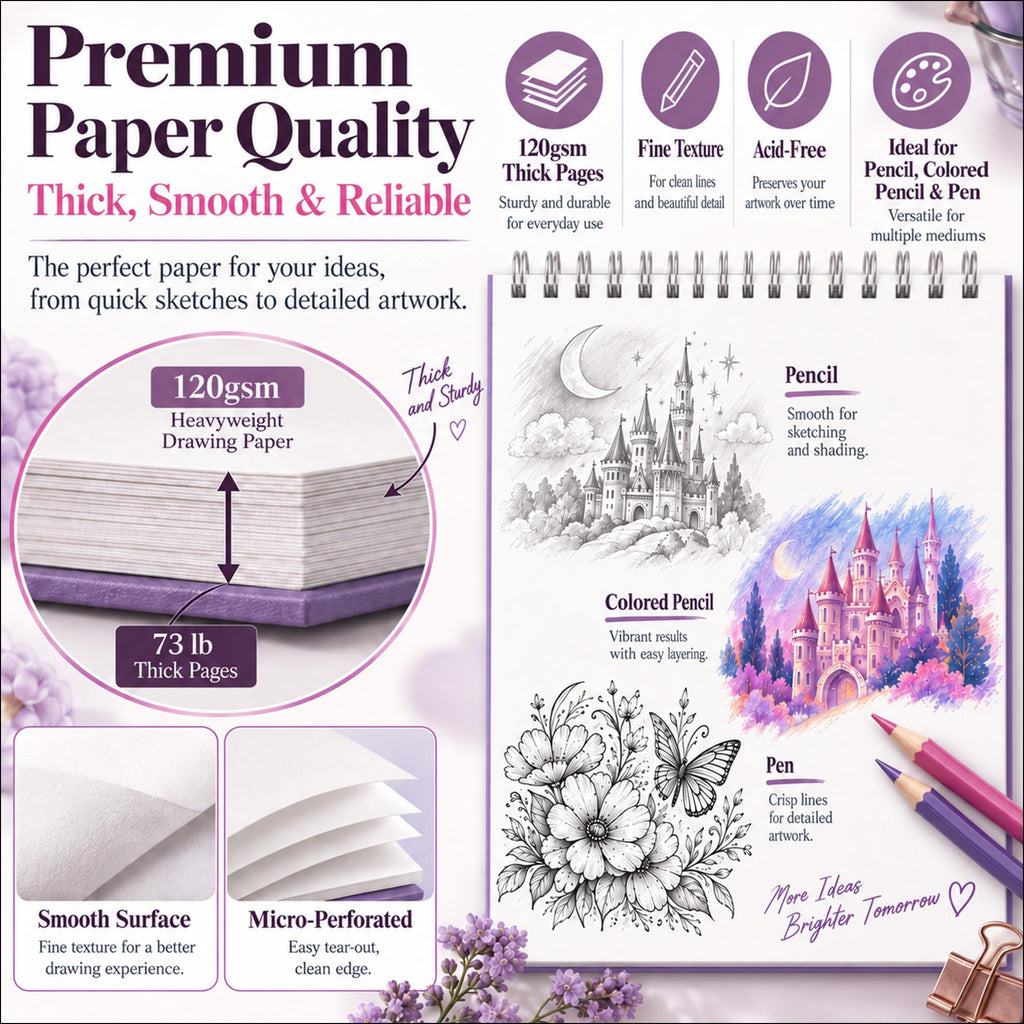 Fuxi Coloring Book & Sketchbook Set, 2-Pack, 9 x 12 in Jansha Store