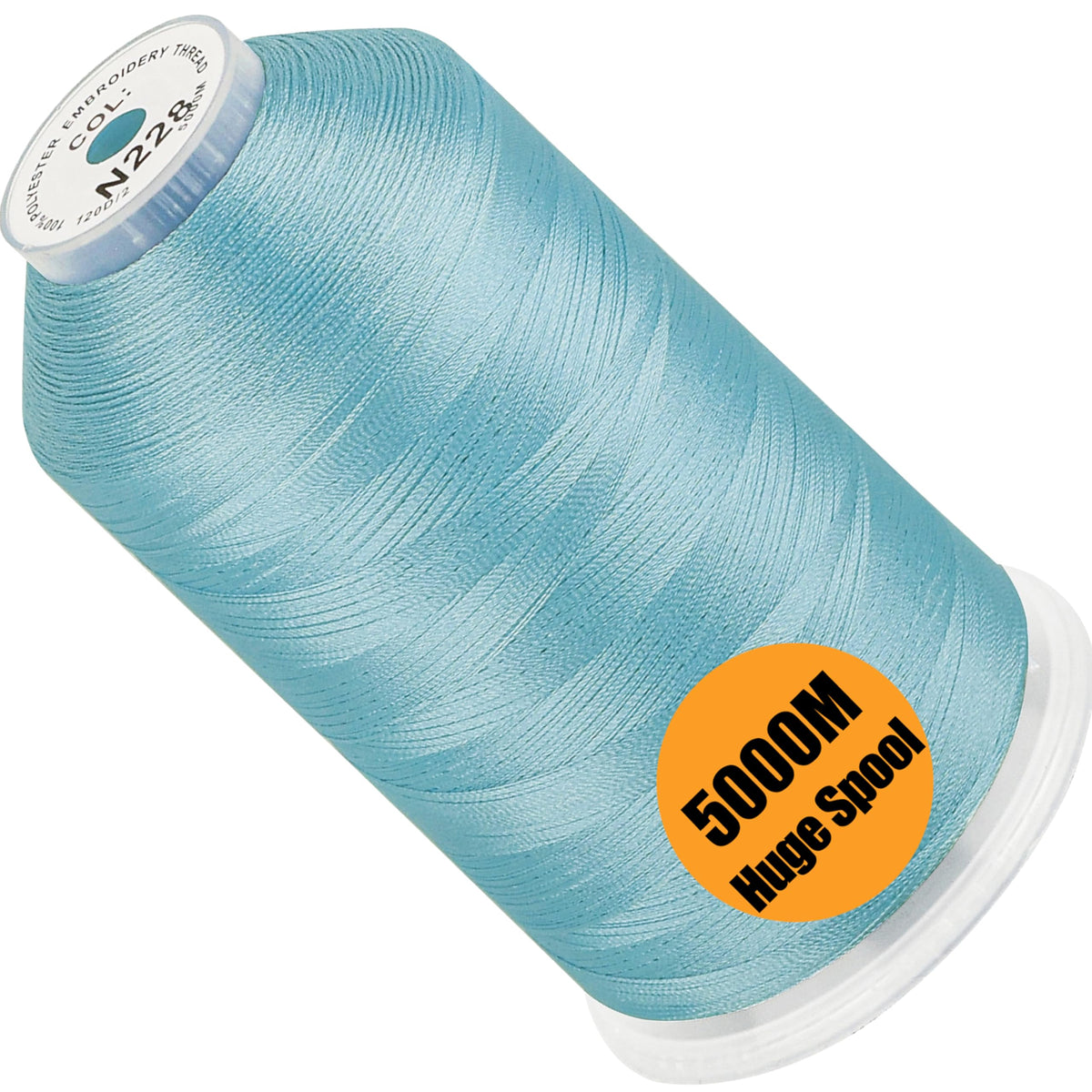 New brothread 5000M Huge Spool Embroidery Machine Thread - White Jansha Store