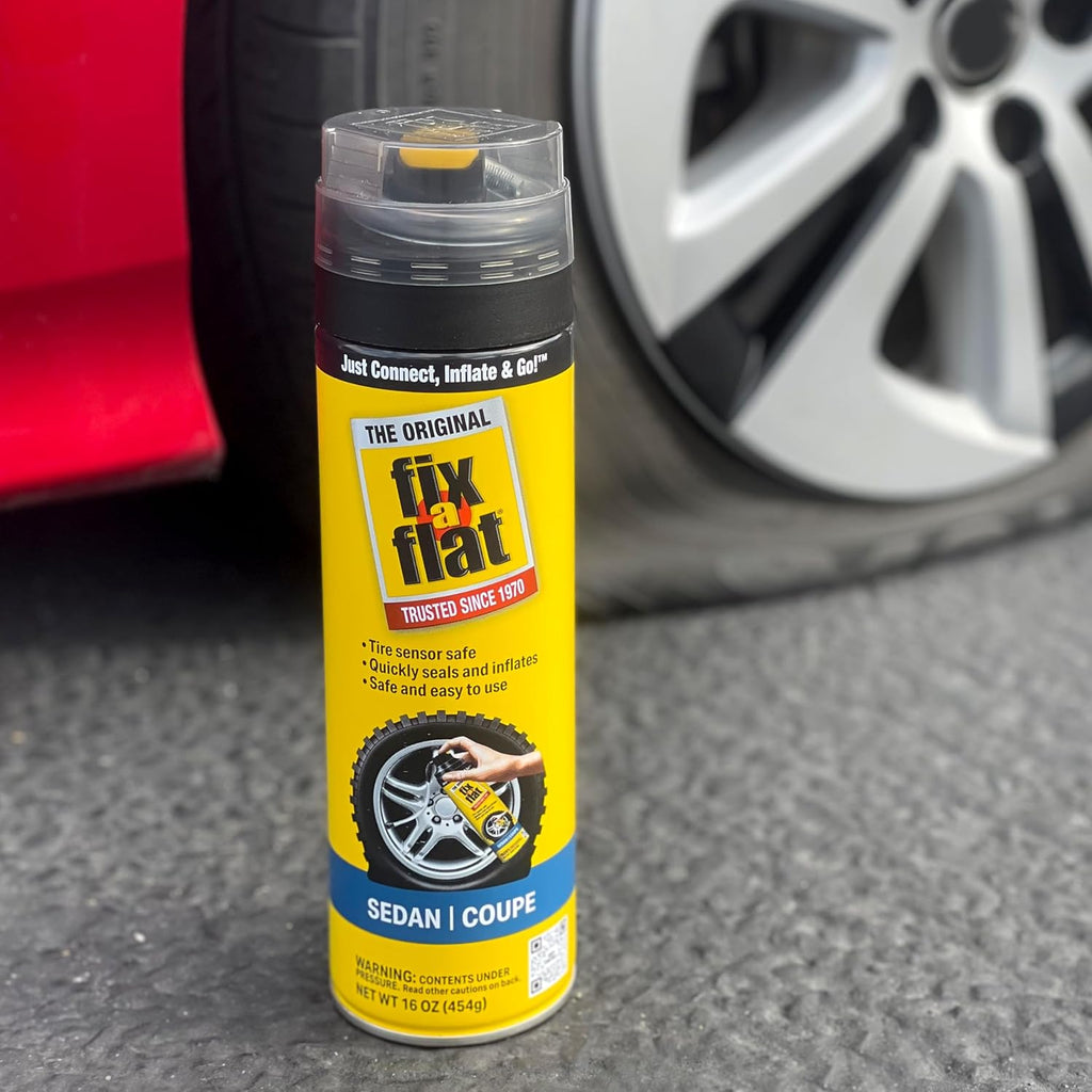 Fix-A-Flat S60420 Aerosol Emergency Flat Tire Repair and Inflator, for Standard Tires, Eco-Friendly Formula, Universal Fit for All Cars, 16 oz. (Pack of 1) Jansha Store
