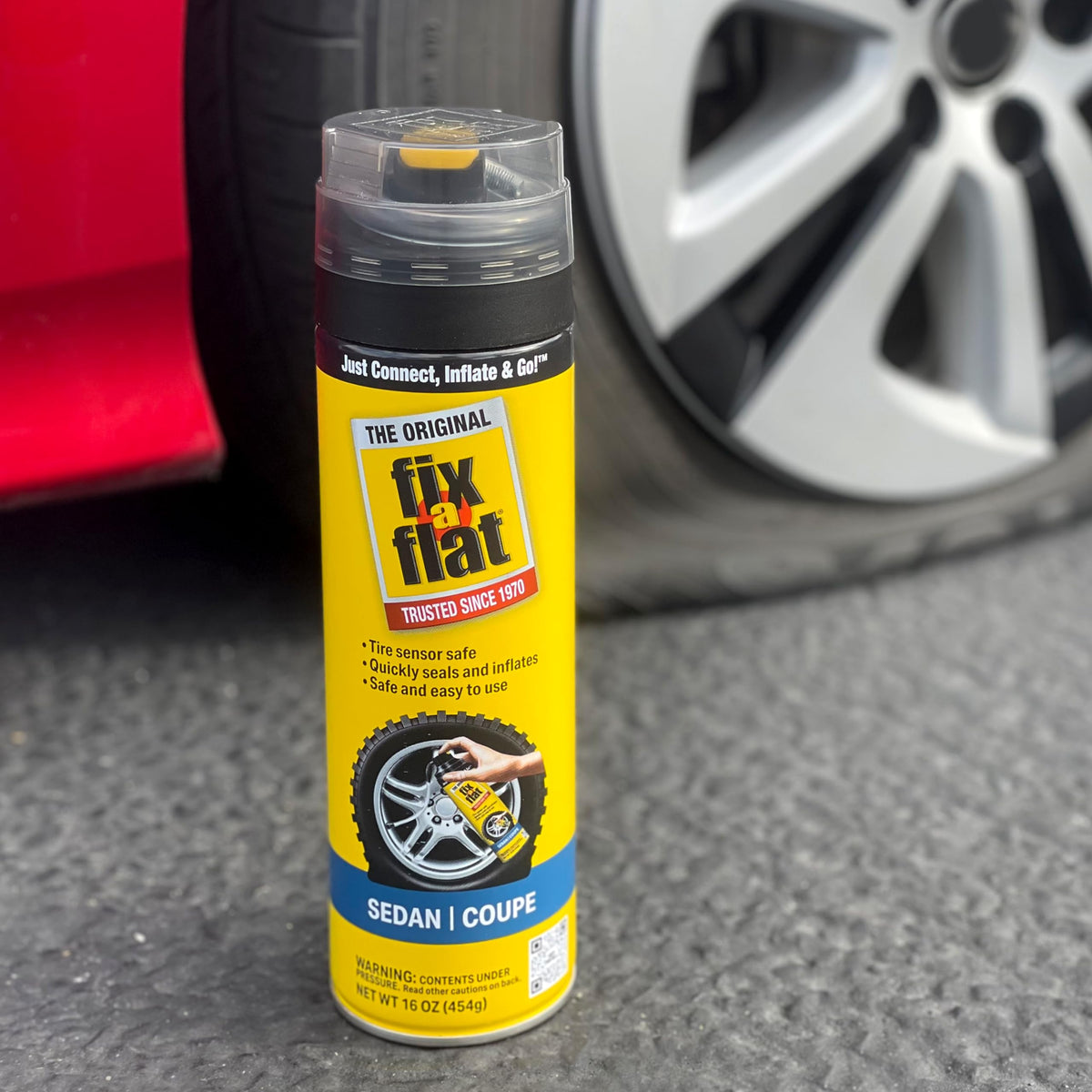 Fix-A-Flat S60420 Aerosol Emergency Flat Tire Repair and Inflator, for Standard Tires, Eco-Friendly Formula, Universal Fit for All Cars, 16 oz. (Pack of 1) Jansha Store